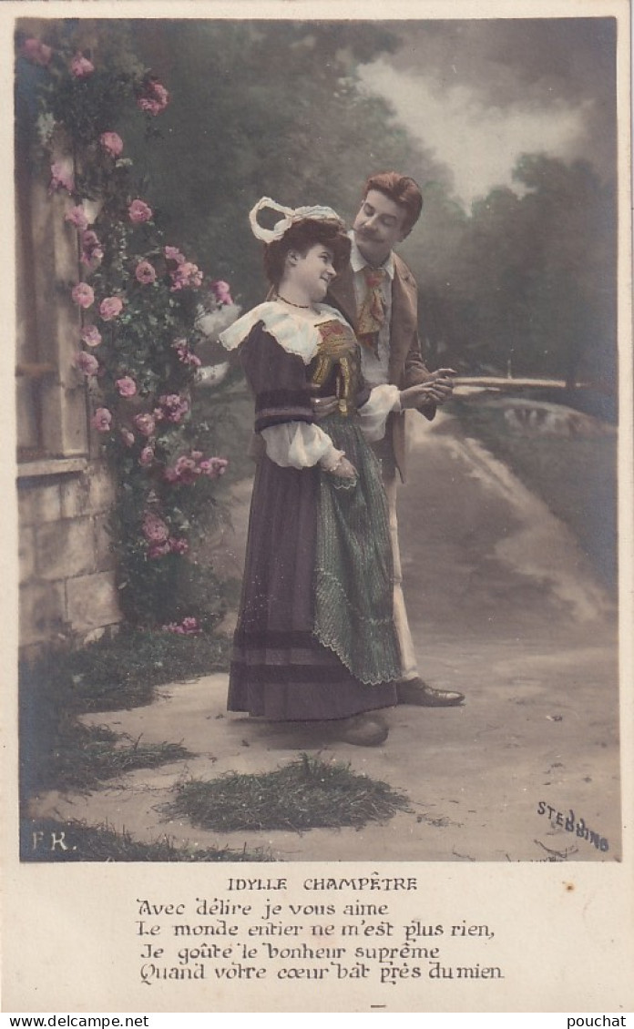 LE 29- " IDYLLE CHAMPETRE " - SERIE DE 5 CARTES COLORISEES - ARDENTE DECLARATION - PHOT. STEBBING - Couples