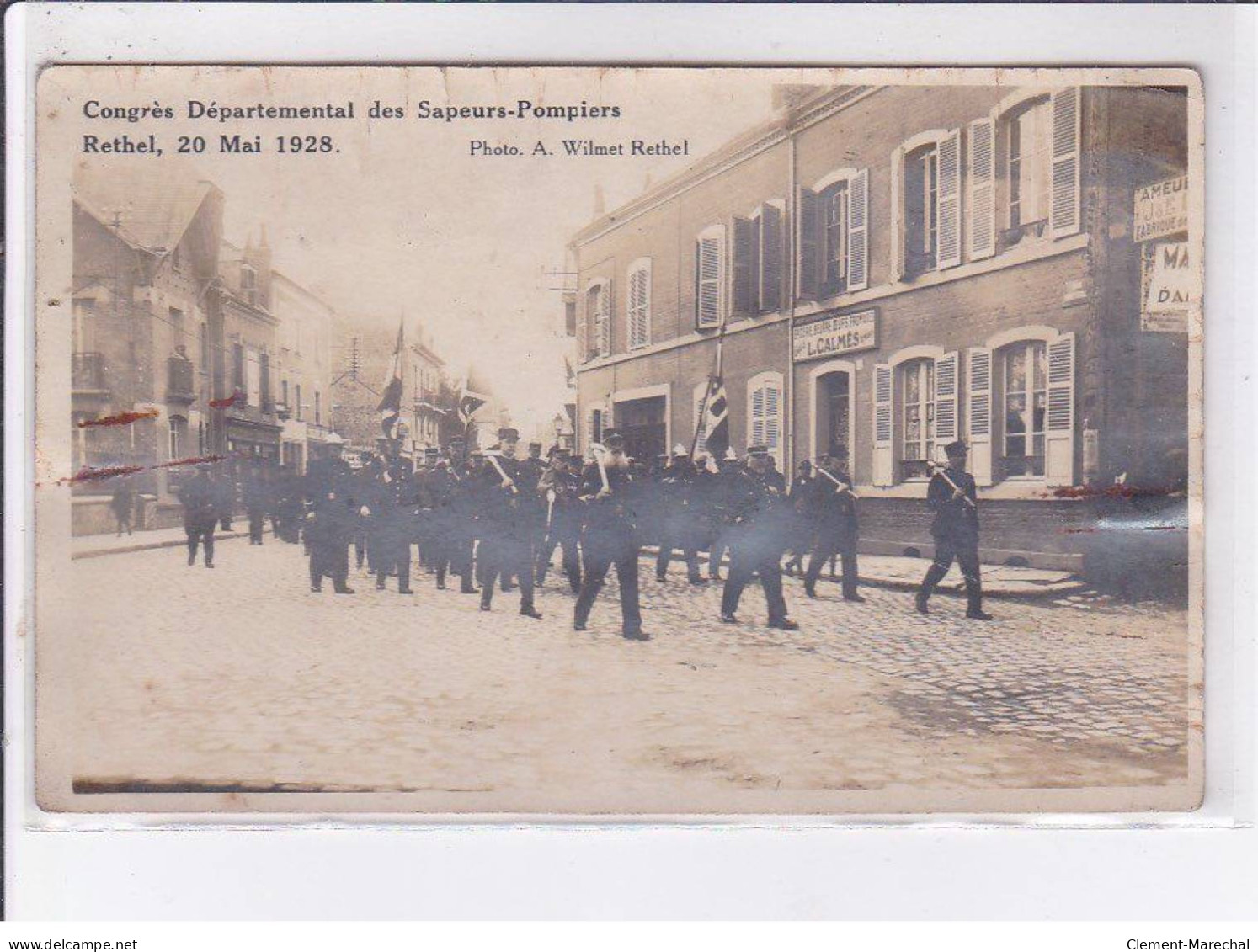 RETHEL: Congrès Départemental Des Sapeurs-pompiers 20 Mai 1928 - état - Rethel