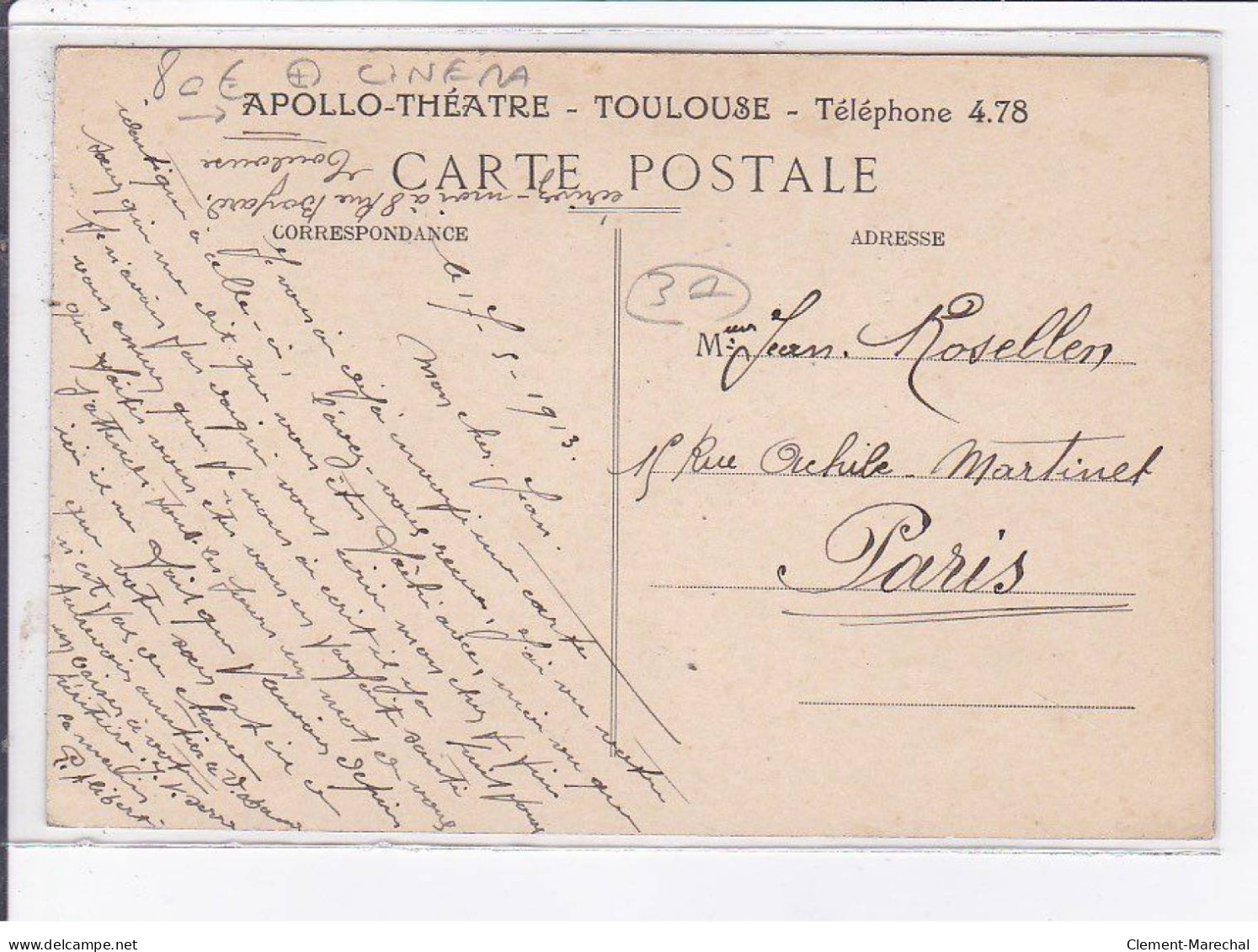 TOULOUSE: Apollo-théâtre, Cinéma - Très Bon état - Toulouse