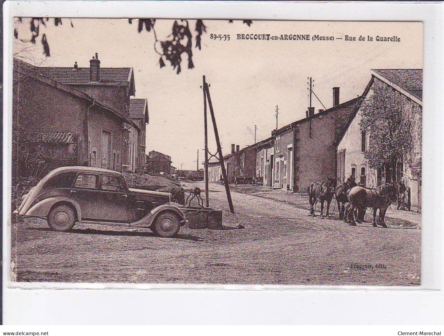 BROCOURT-sur-ARGONNE: Rue De La Quarelle, Autommobile - Très Bon état - Autres & Non Classés