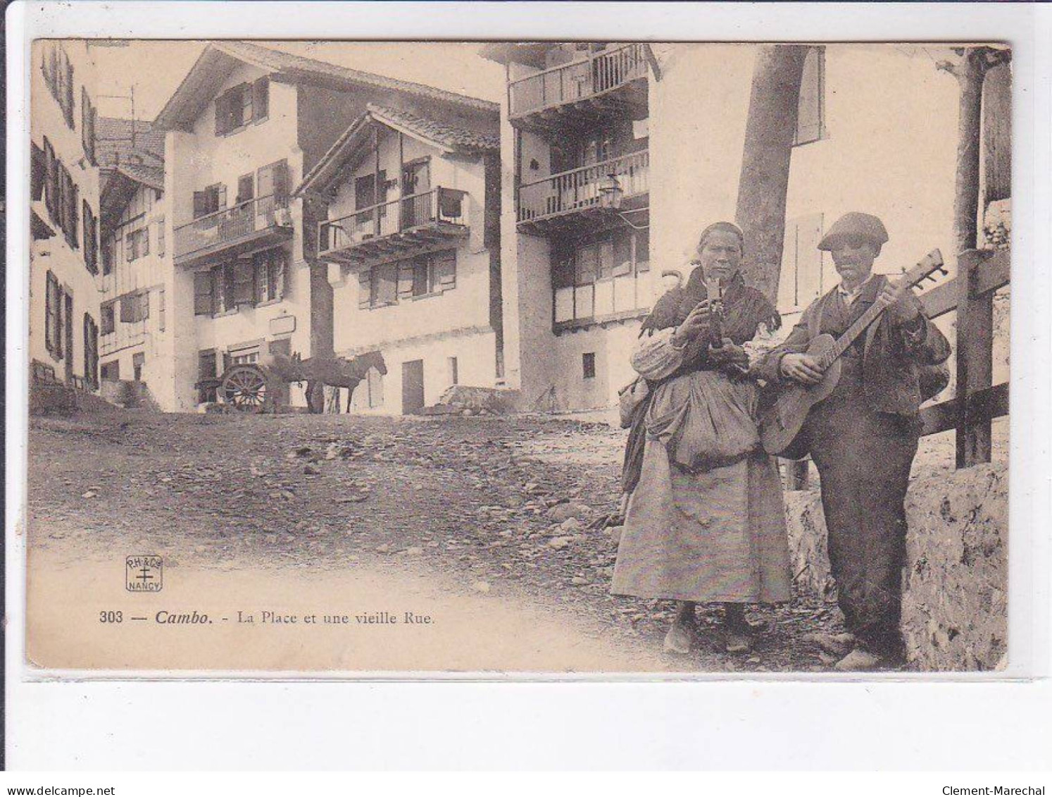 CAMBO-les-BAINS: Aveugle, La Place Et Une Vieille Rue - Très Bon état - Cambo-les-Bains