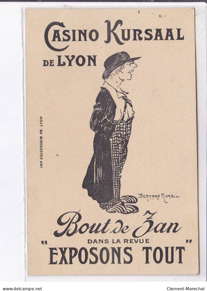 LYON: Casino Kursaal De Lyon, Bout De Zan Dans Le Revue "exposons Tout", Illustration - Très Bon état - Altri & Non Classificati
