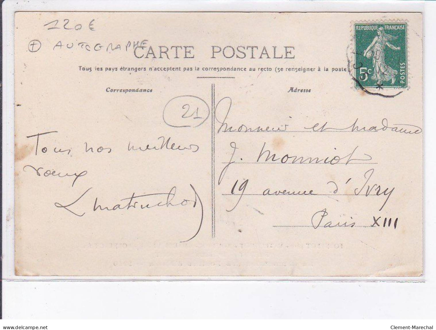 COTE D'OR: La Commission Des Fouilles D'alésia, Autographe 1910 - Très Bon état - Other & Unclassified