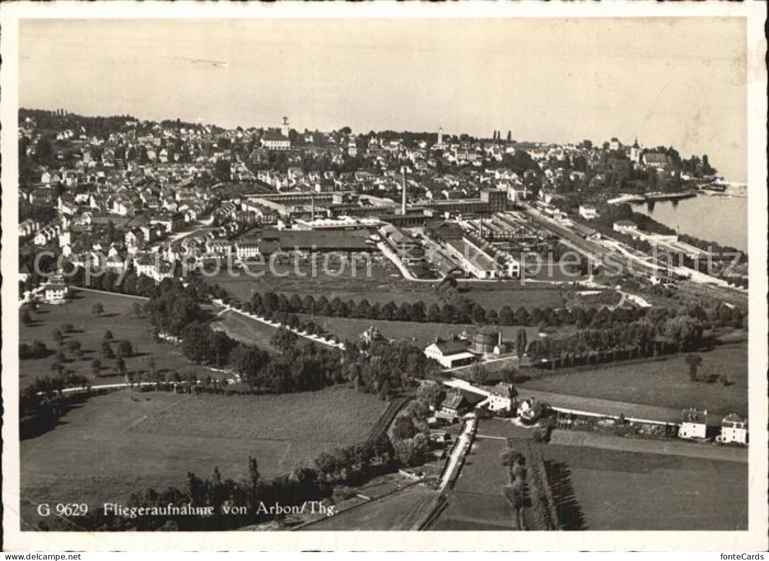 12589360 Arbon  TG Fliegeraufnahme Mit See  - Sonstige & Ohne Zuordnung