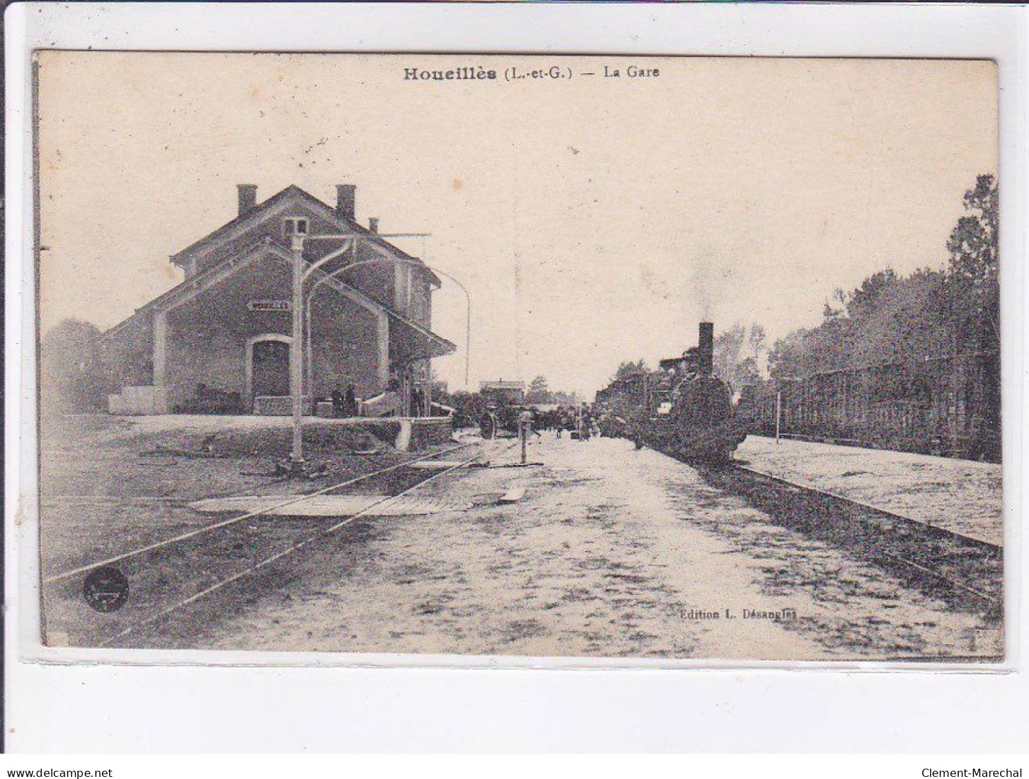 HOUEILLES: La Gare, Train - Très Bon état - Other & Unclassified