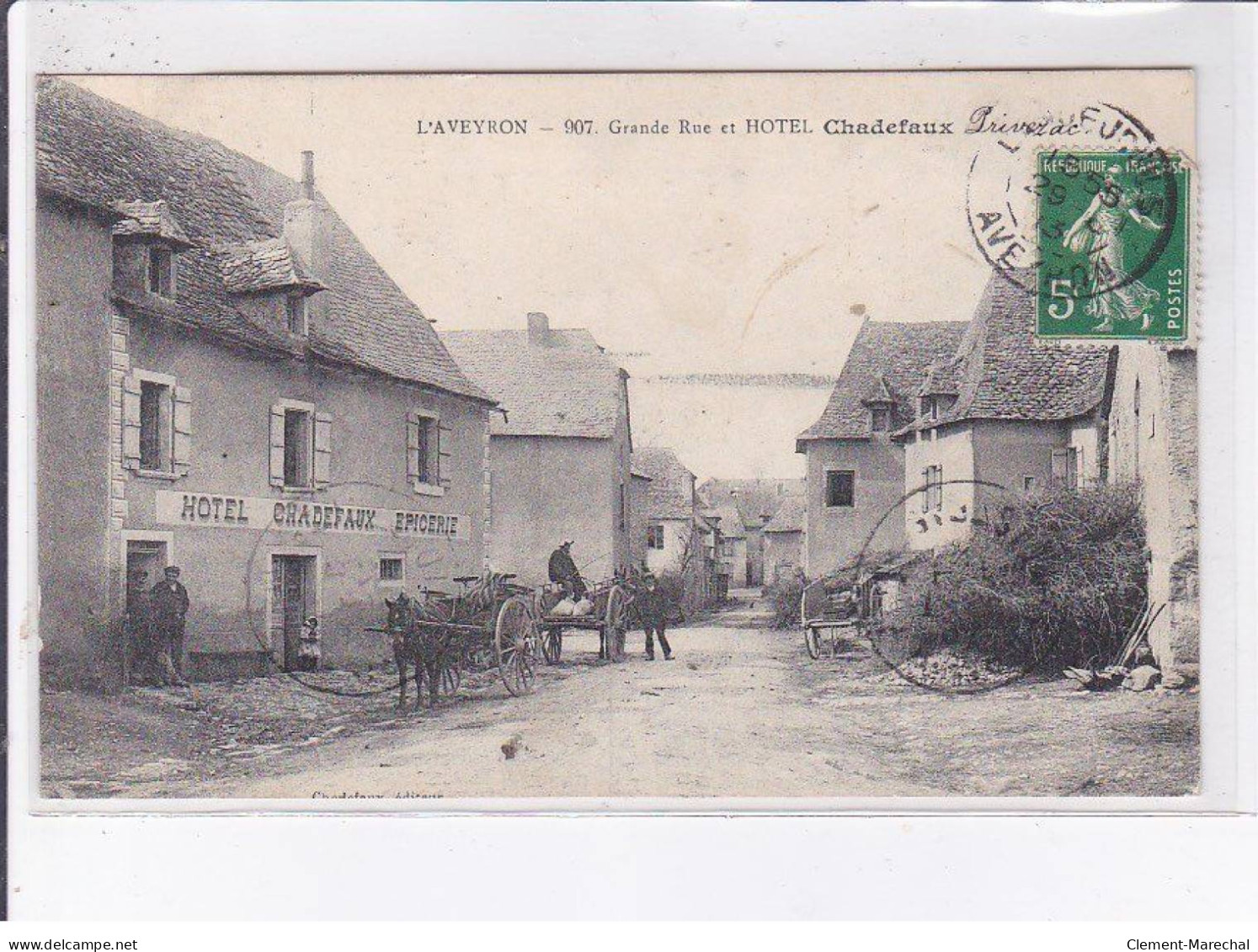 CHADEFAUX: Grande Rue Et Hôtel, épicerie - état - Other & Unclassified