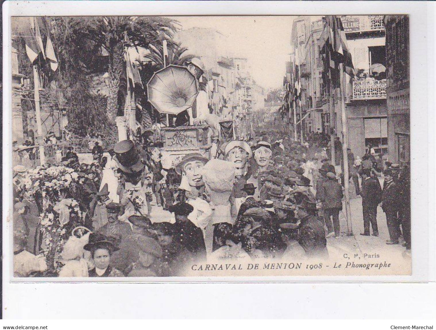 MENTON: Carnaval De Menton, Le Phonographe - Très Bon état - Menton