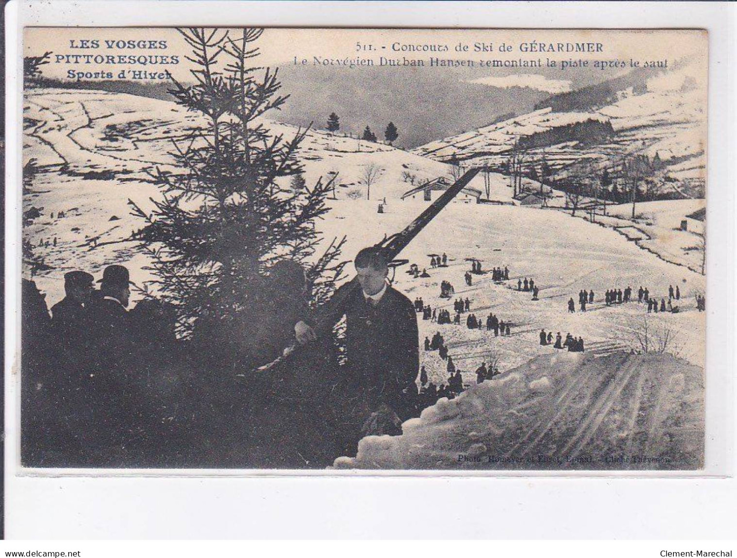 GERARDMER: Concours De Ski , Le Norvégien Duchan Hansan Remontant La Piste Après Le Saut - Très Bon état - Gerardmer