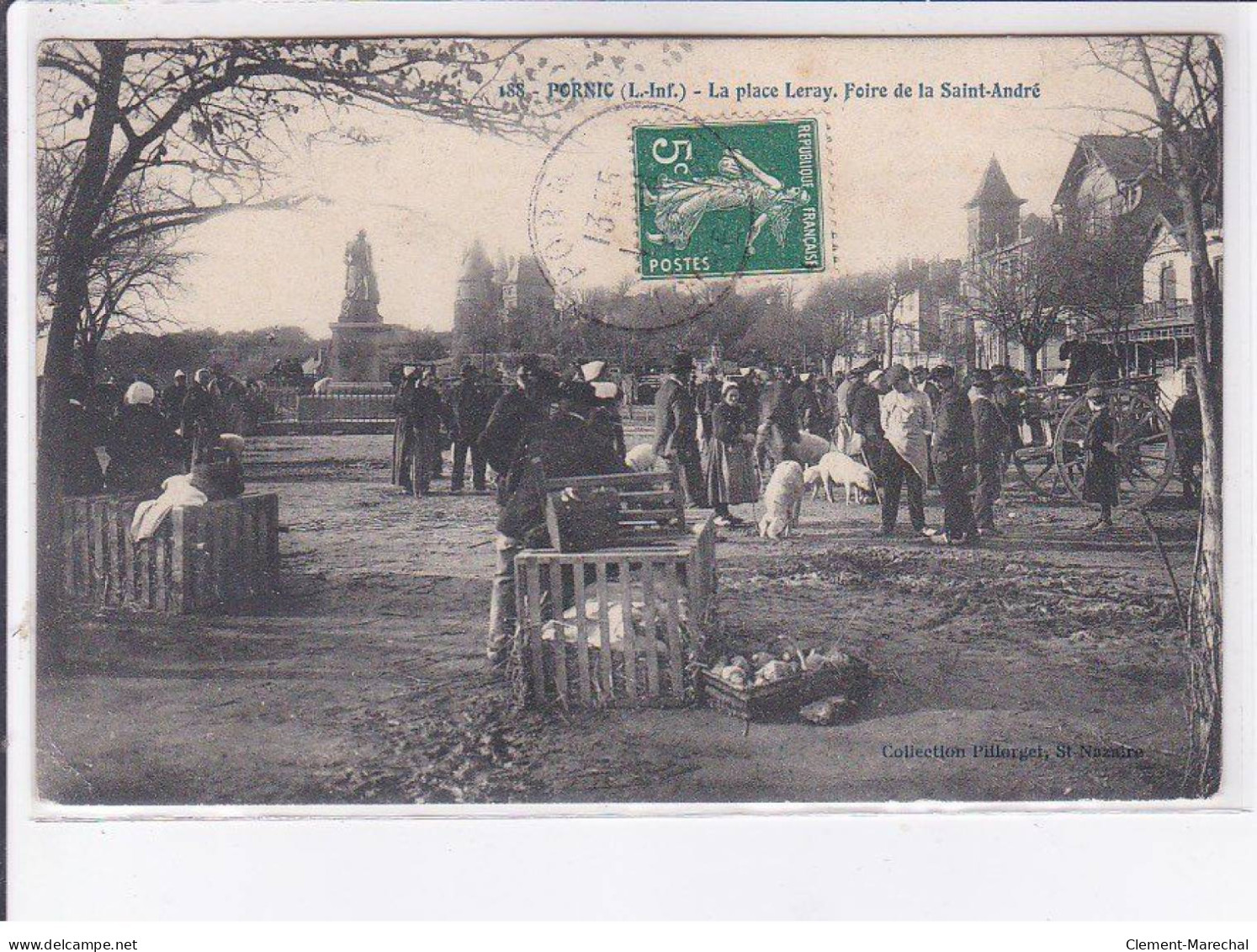 PORNIC: La Place Leray, Foire De La Saint-andré - état - Pornic