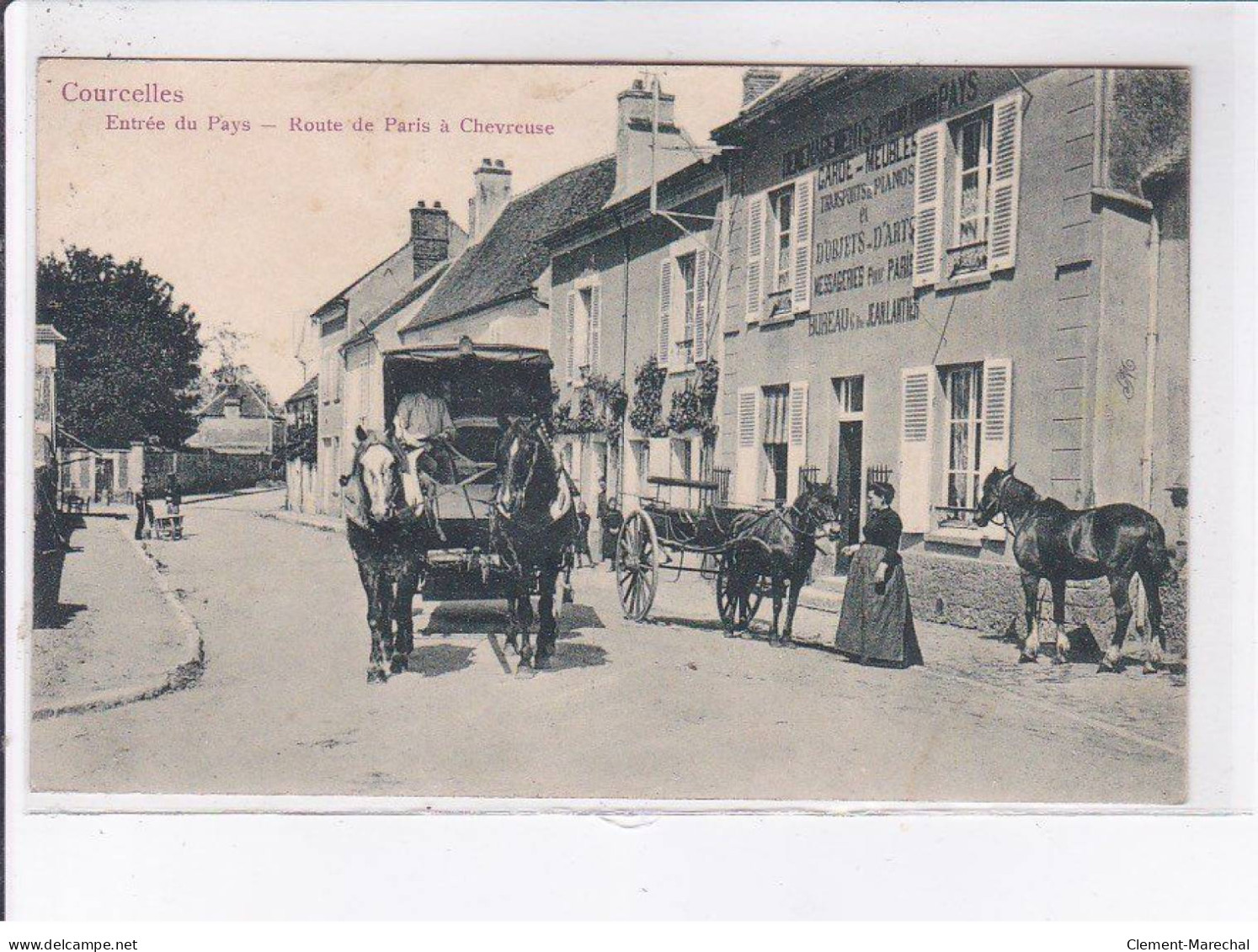 COURCELLES: Entrée Du Pays, Route De Paris à Chevreuse - Très Bon état - Autres & Non Classés