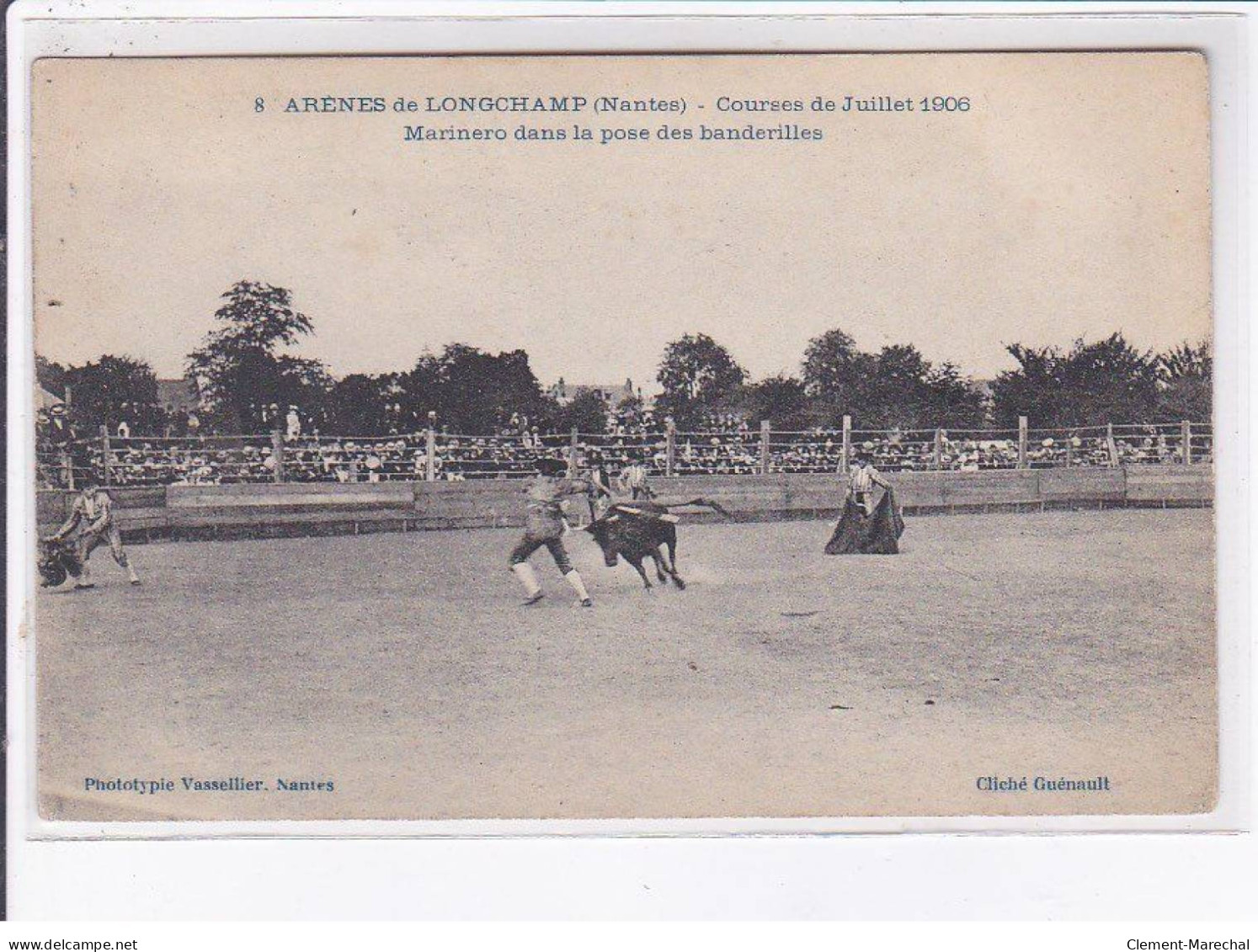 LONGCHAMP: Arène De Longchamp, Courses De Juillet 1906, Marinero Dans La Pose Des Banderilles - Andere & Zonder Classificatie