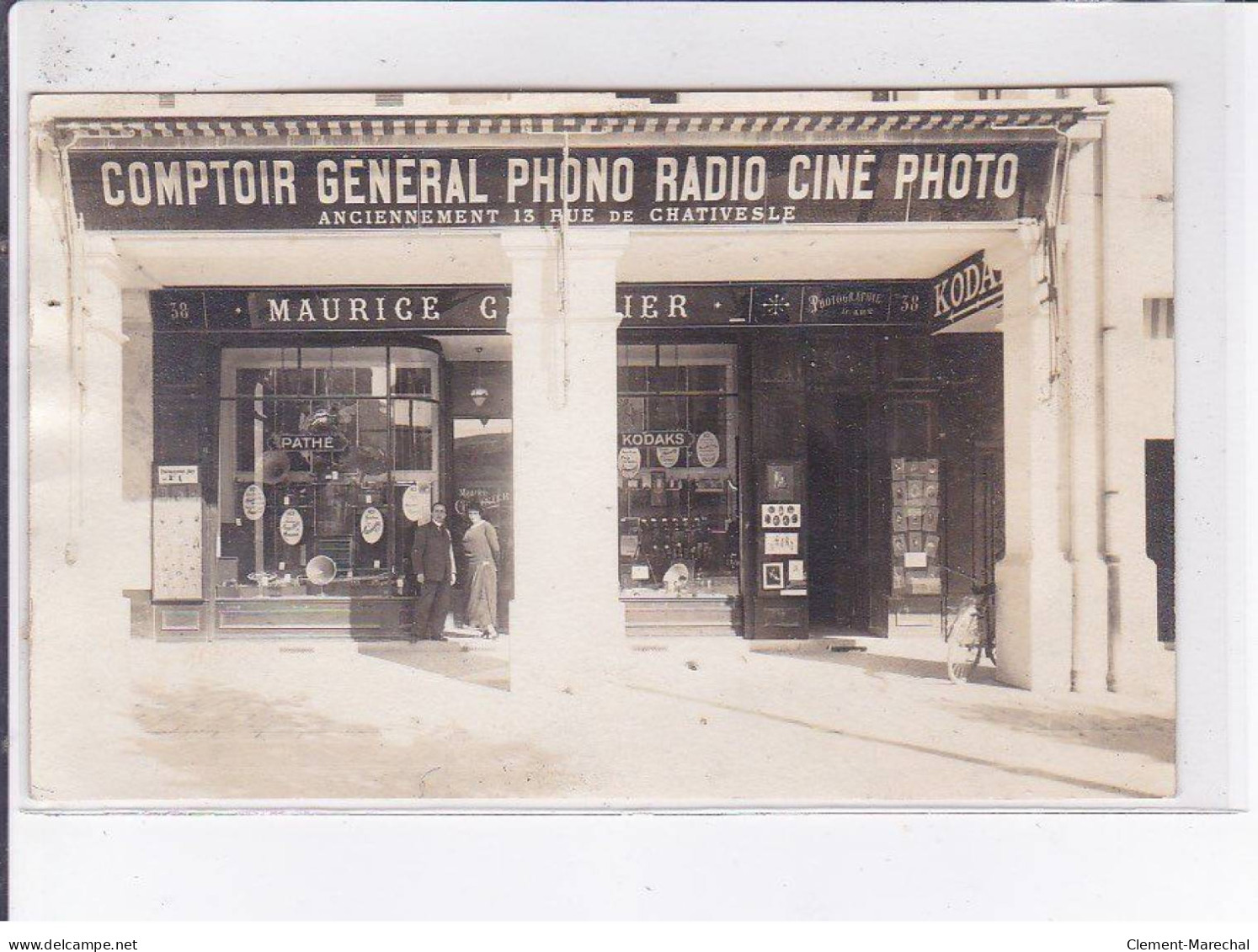 REIMS: Maurice Chevalier(?), Comptoir Général Phono Radio Ciné Photo - Très Bon état - Reims