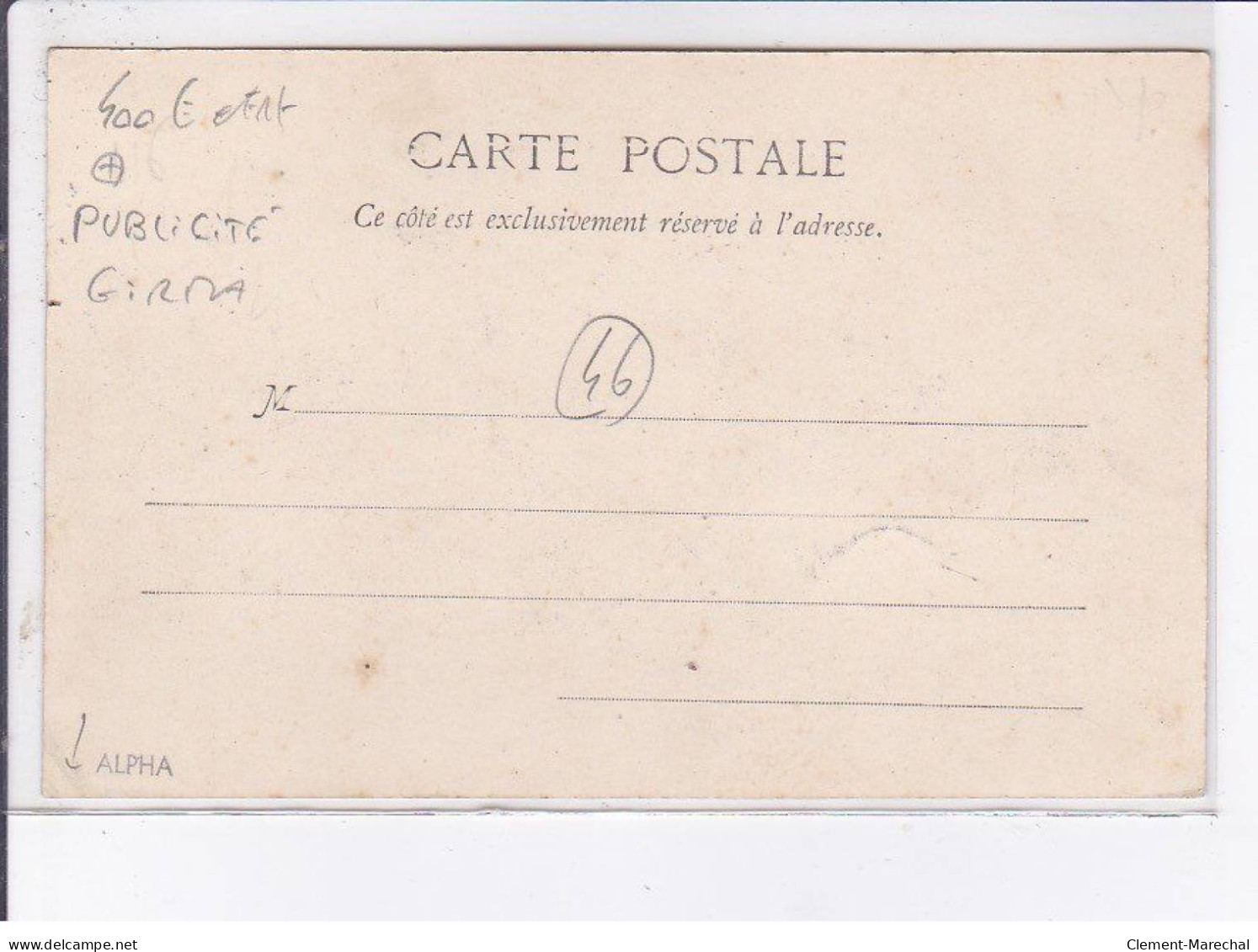 CAHORS: Librairie J. Girma, Cartes Postales Illustées Du Lot, Publicité - état - Cahors