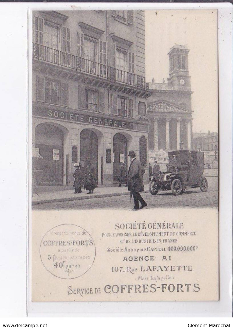 PARIS: Société Générale 107 Rue Lafayette, Service De Coffres-forts - Très Bon état - Autres Monuments, édifices