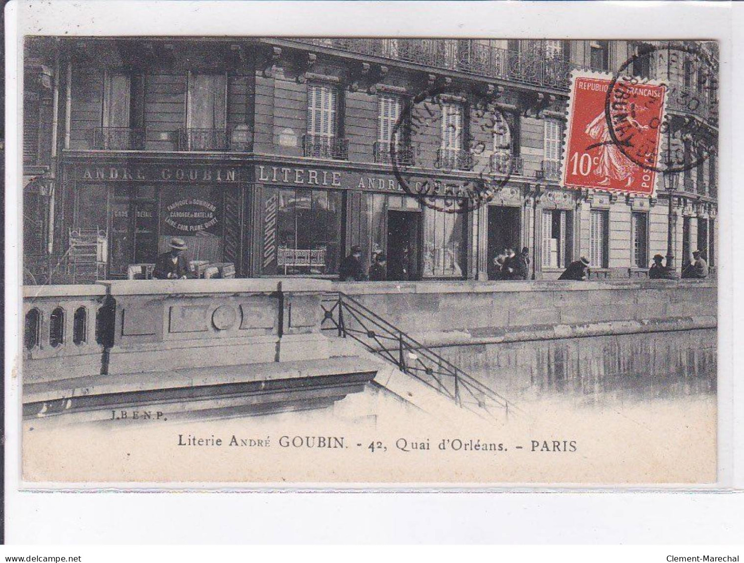 PARIS: Literie André Goubin, 42 Quai D'orléans - Très Bon état - Autres Monuments, édifices