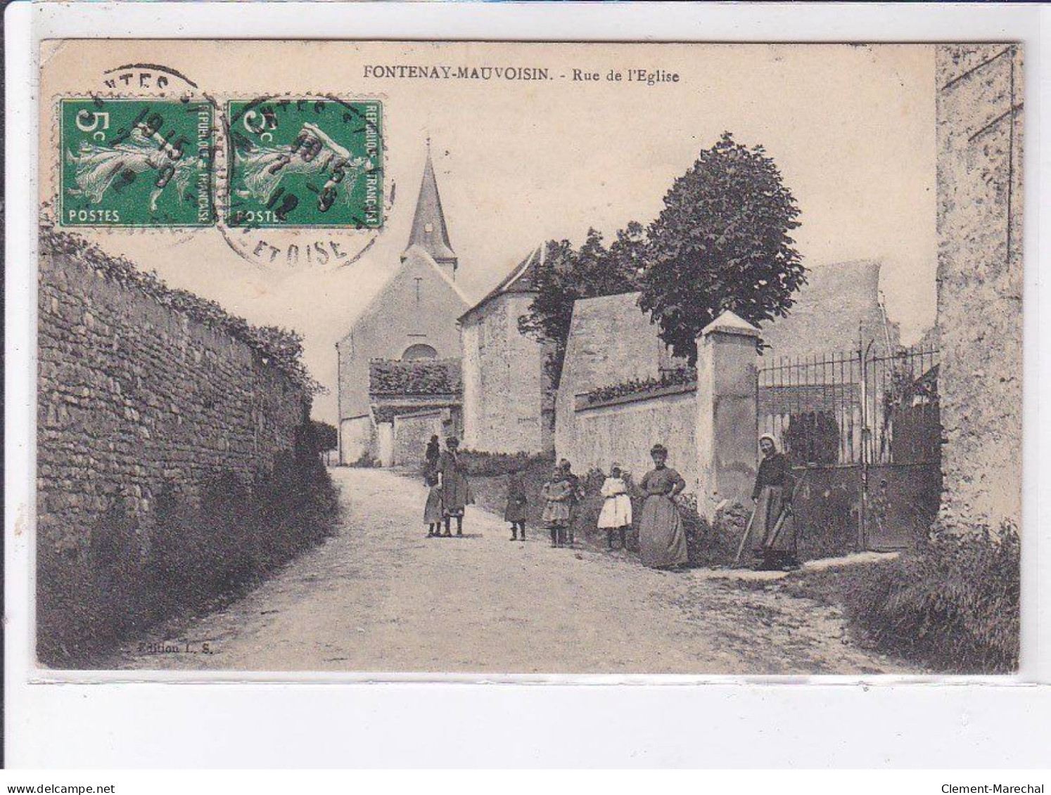 FONTENAY-MAUVOISIN: Rue De L'église - état - Andere & Zonder Classificatie