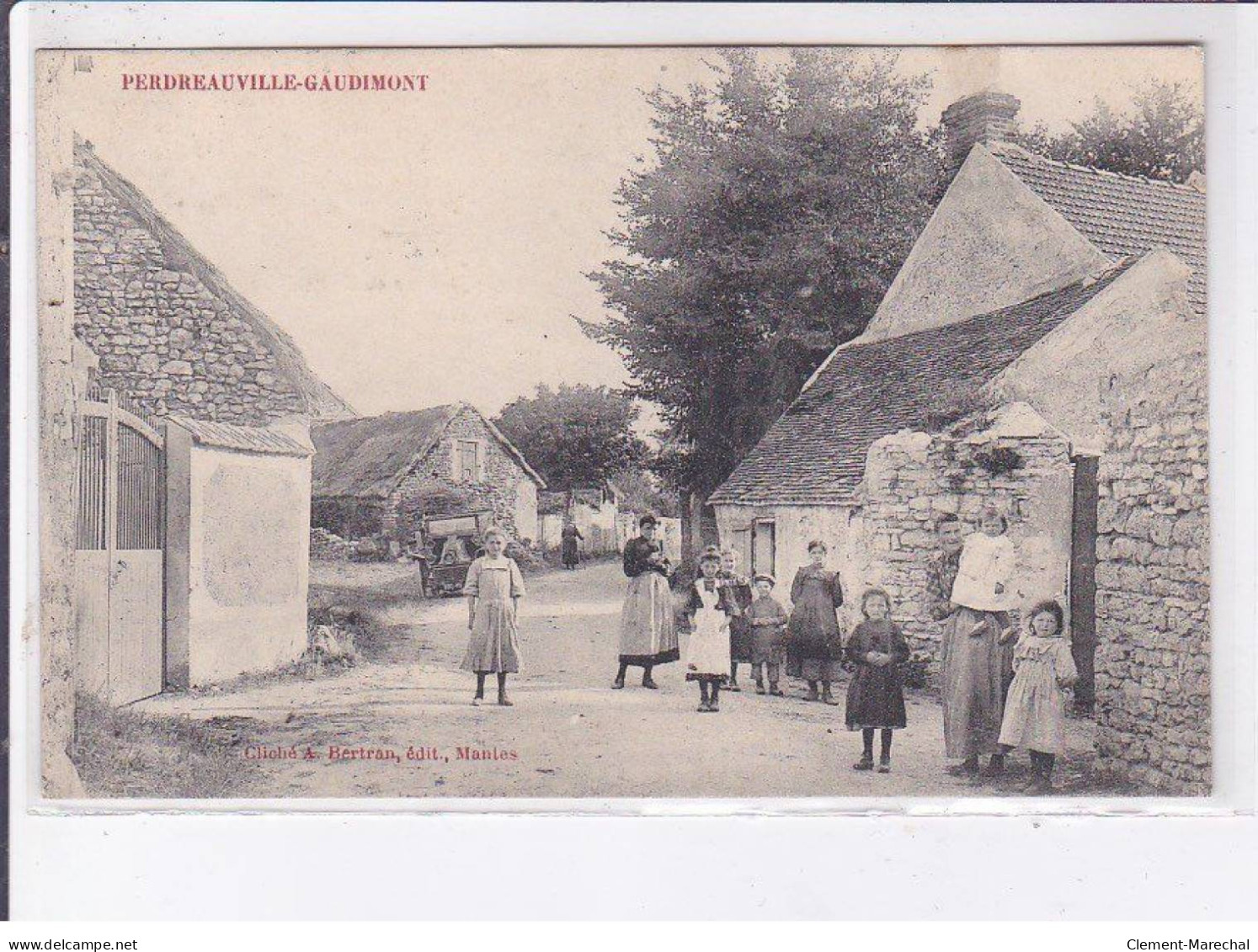 PERDREAUVILLE-GAUDIMONT: Scène De Rue - Très Bon état - Andere & Zonder Classificatie