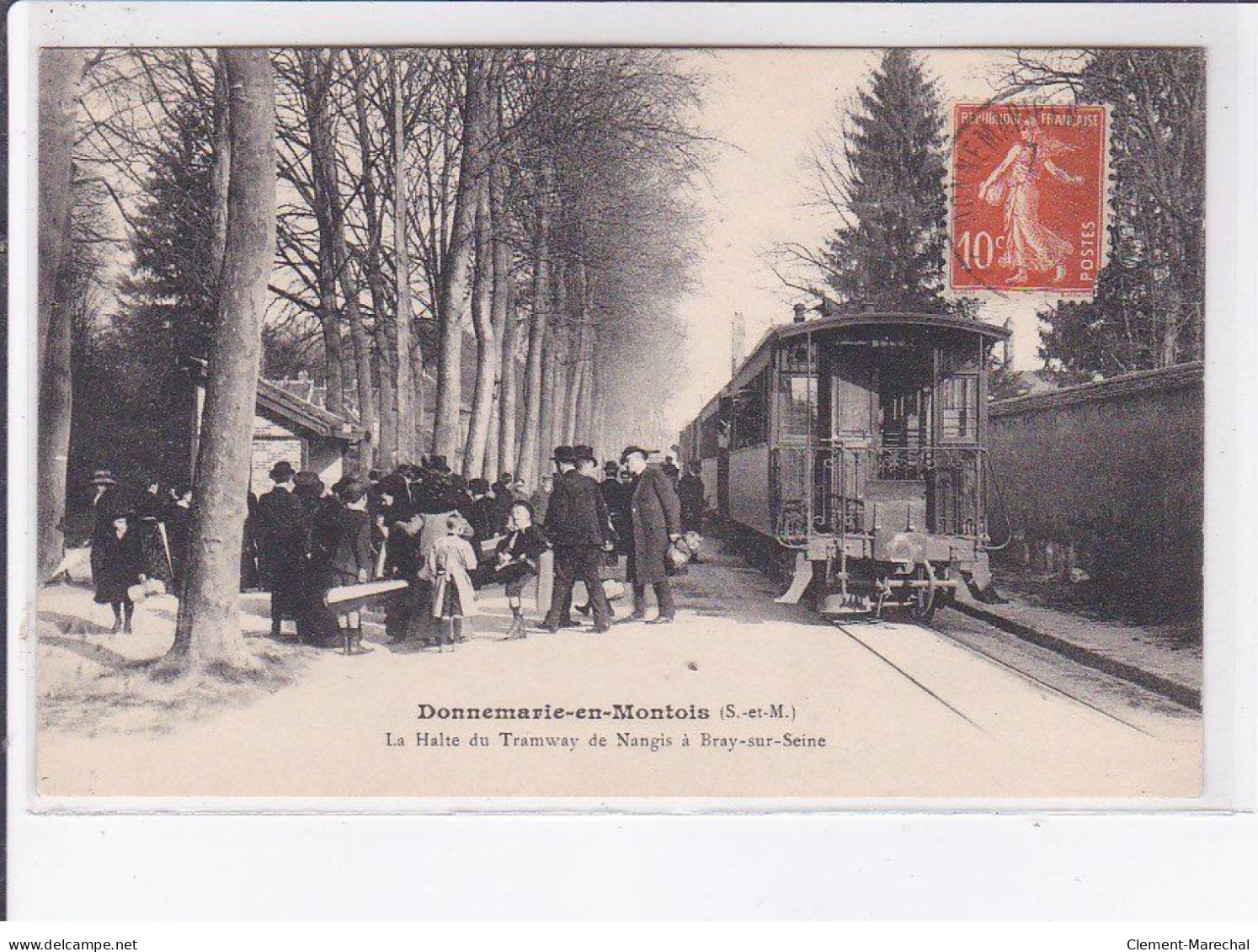 DONNEMARIE-en-MONTOIS: La Halte Du Tramway De Nangis à Bray-sur-seine - Très Bon état - Autres & Non Classés