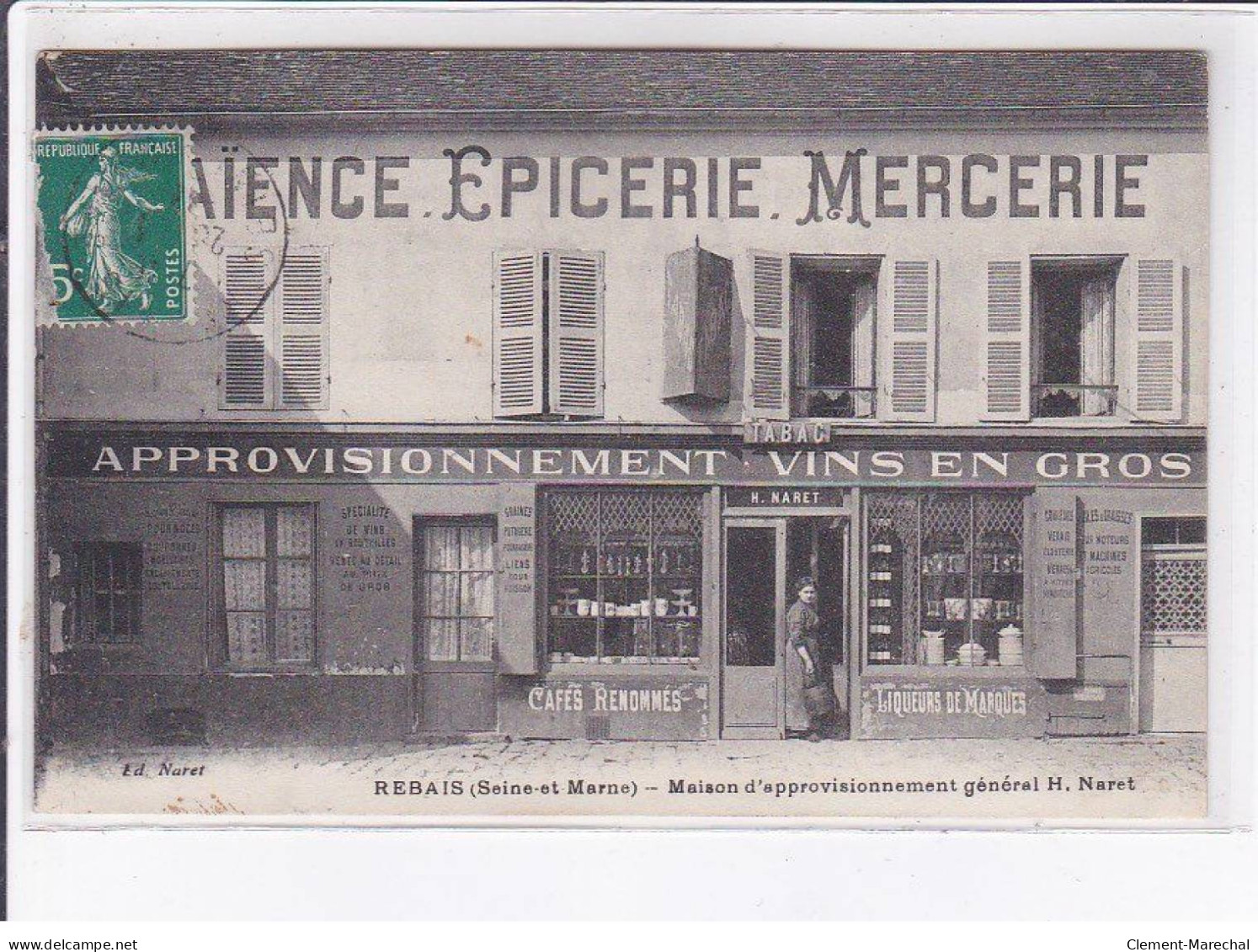 REBAIS: Maison D'approvisionnement Général H. Naret, épicerie, Mercerie - Très Bon état - Rebais