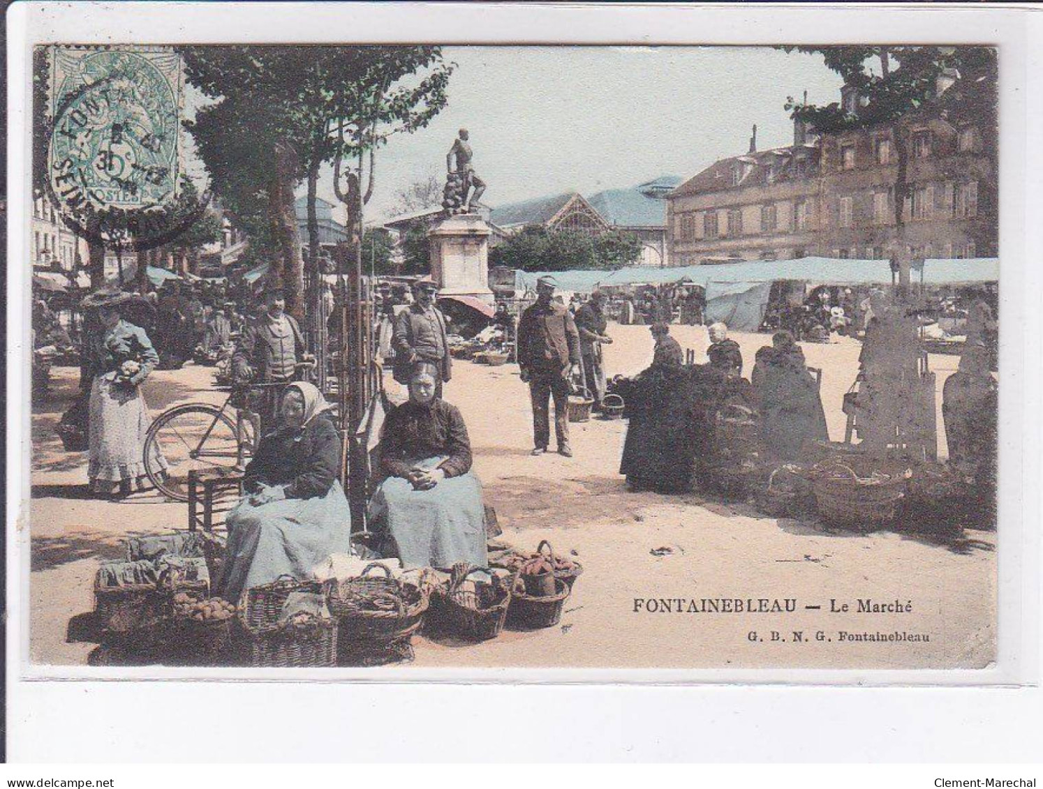 FONTAINEBLEAU: Le Marché, Rare En Couleur - Très Bon état - Fontainebleau