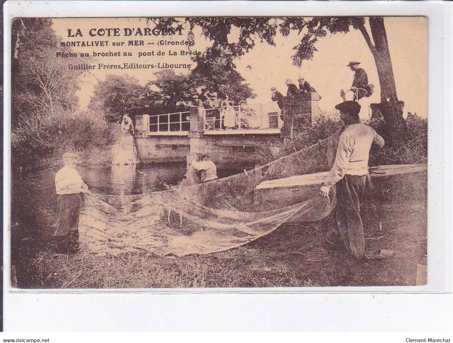 MONTALIVET-sur-MER: Pêche Au Brochet Au Pont De La Brèche - Très Bon état - Andere & Zonder Classificatie