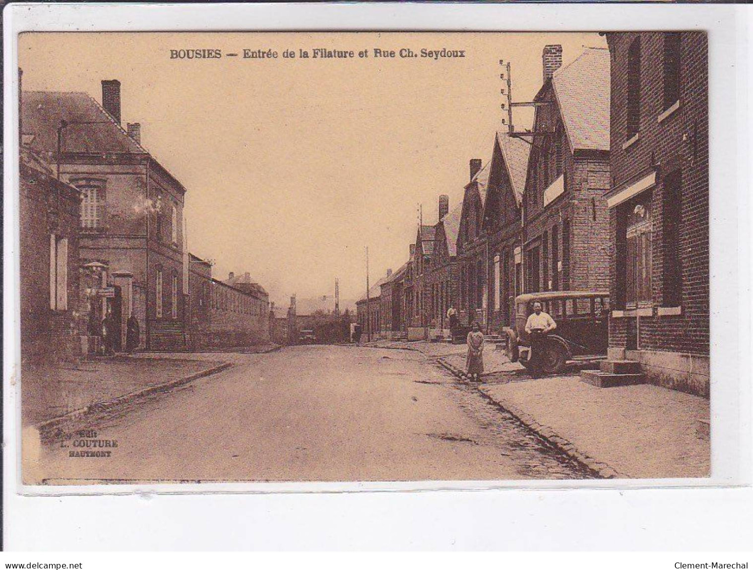 BOUSIES: Entrée Et La Fillature Et Rue Ch. Seydoux - Très Bon état - Autres & Non Classés