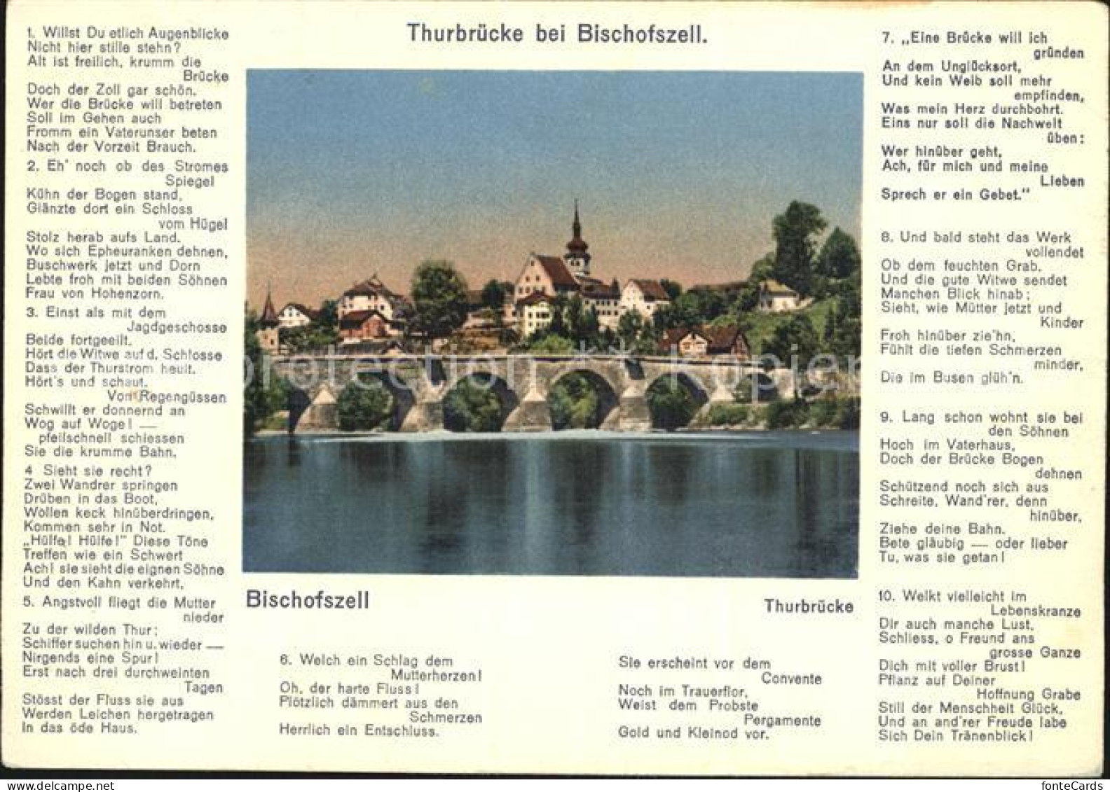 12589280 Bischofszell Thurbruecke Gedicht Bischofszell - Autres & Non Classés