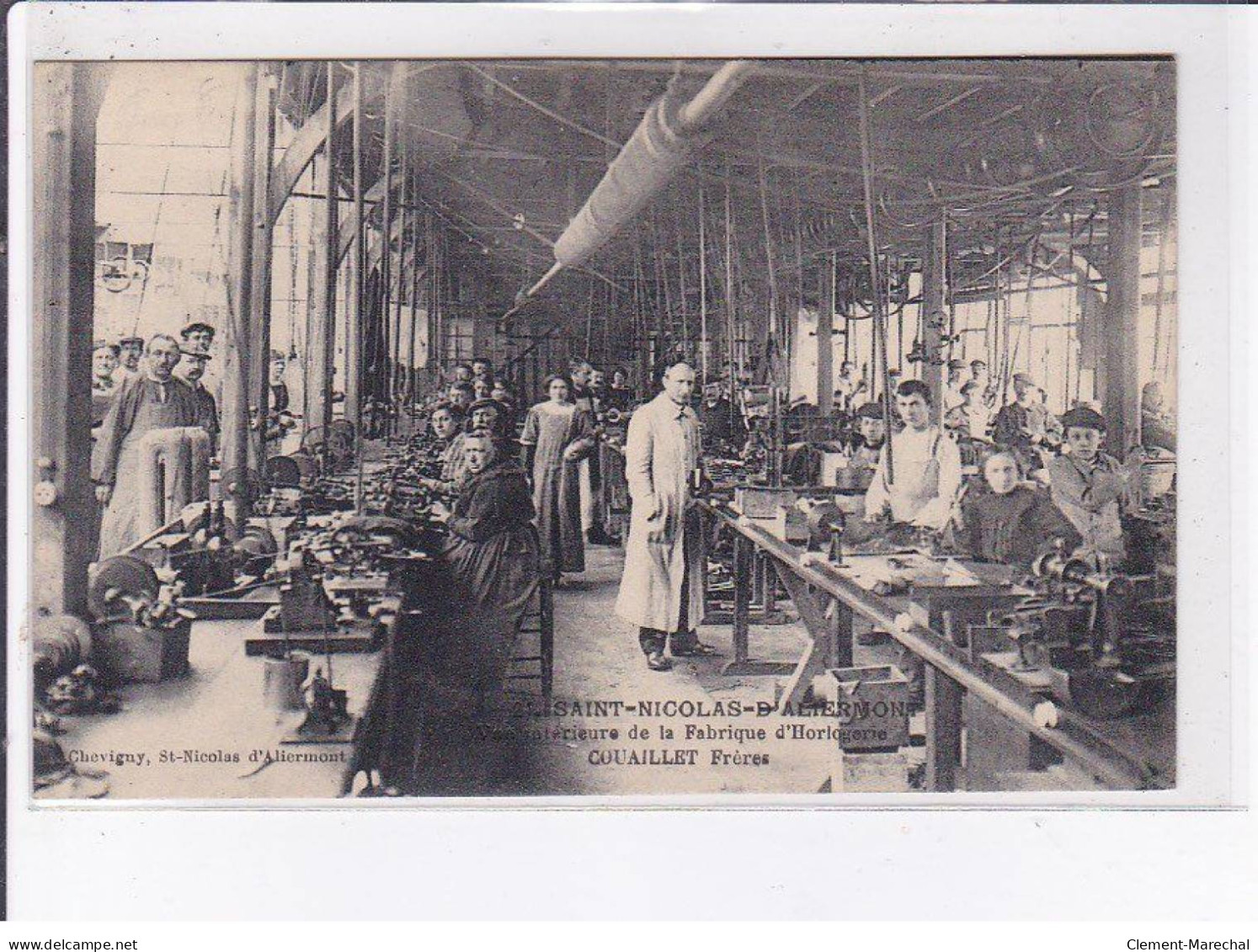 SAINT-NICOLAS-D'ALIERMONT: Vue Intérieur De La Fabrique D'horlogerie Couaillet Frères - Très Bon état - Other & Unclassified