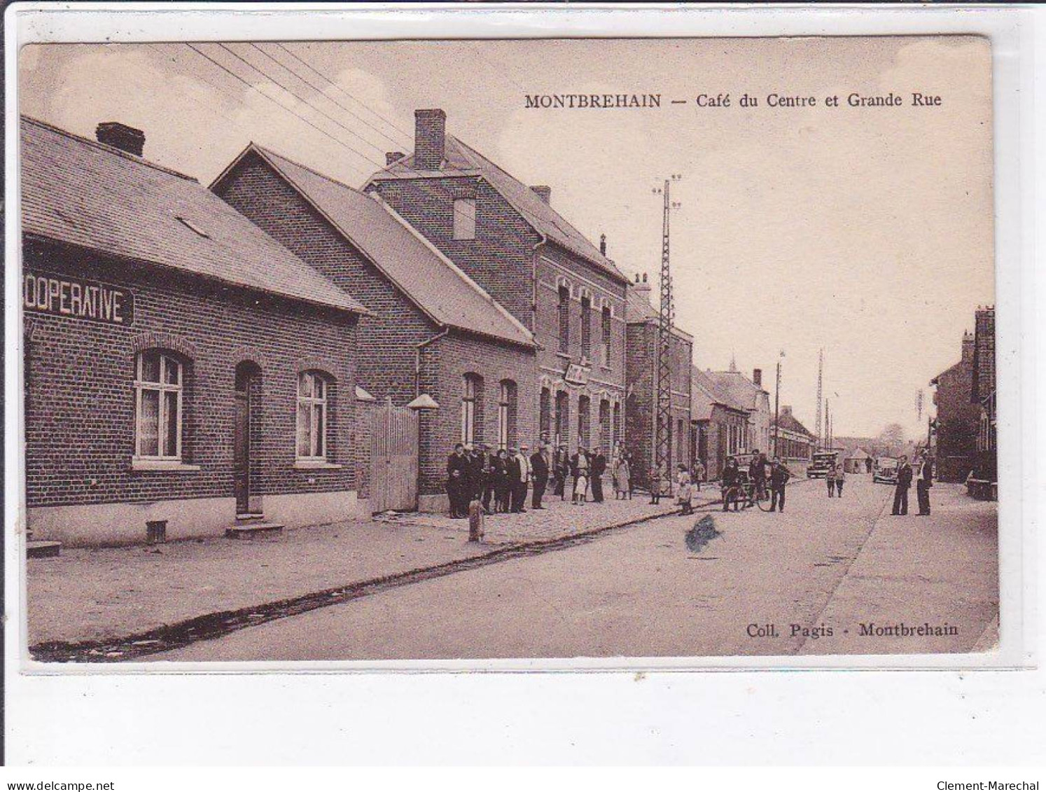 MONTBREHAIN: Café Du Centre Et Grande Rue - Très Bon état - Autres & Non Classés