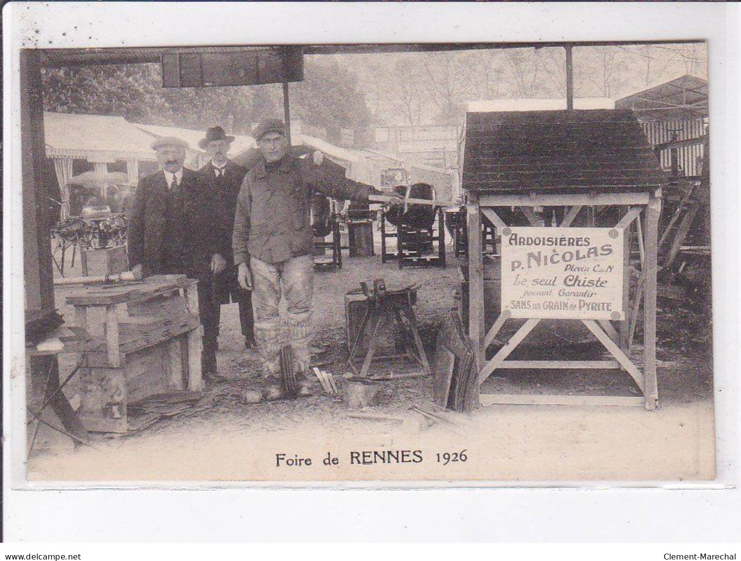 PLEVIN: Foire De Rennes, 1926 Ardoisières P. Nicolas - Très Bon état - Altri & Non Classificati