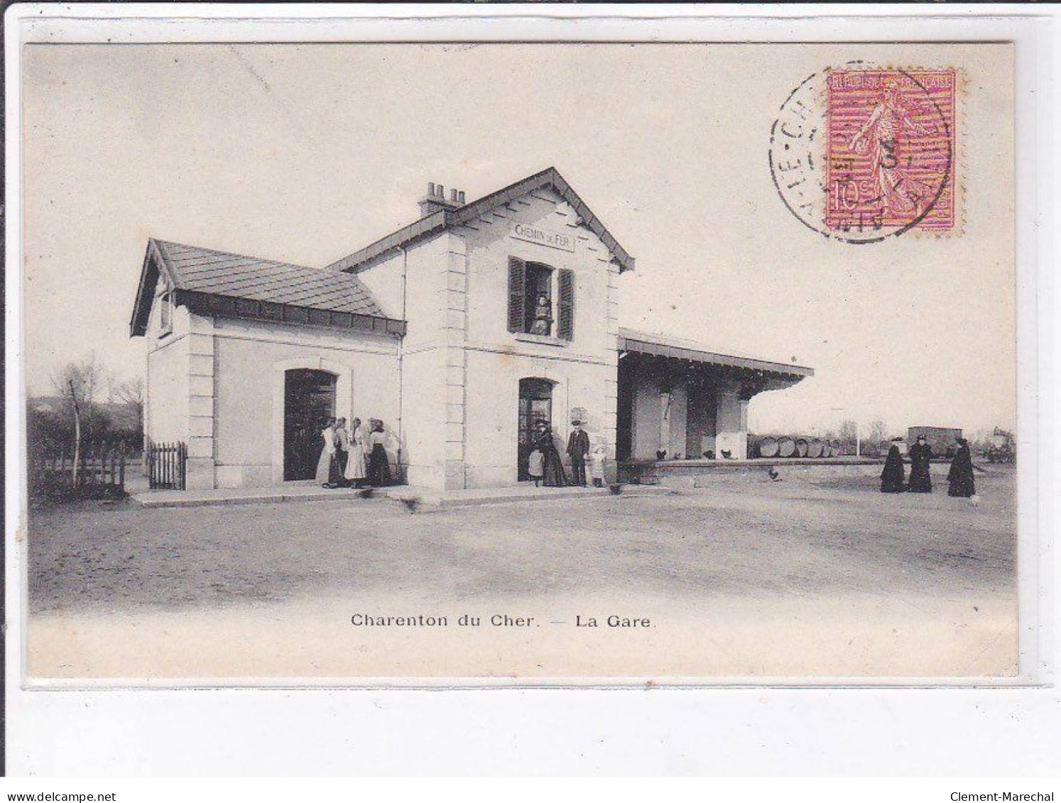 CHARENTON DU CHER: La Gare - état - Other & Unclassified