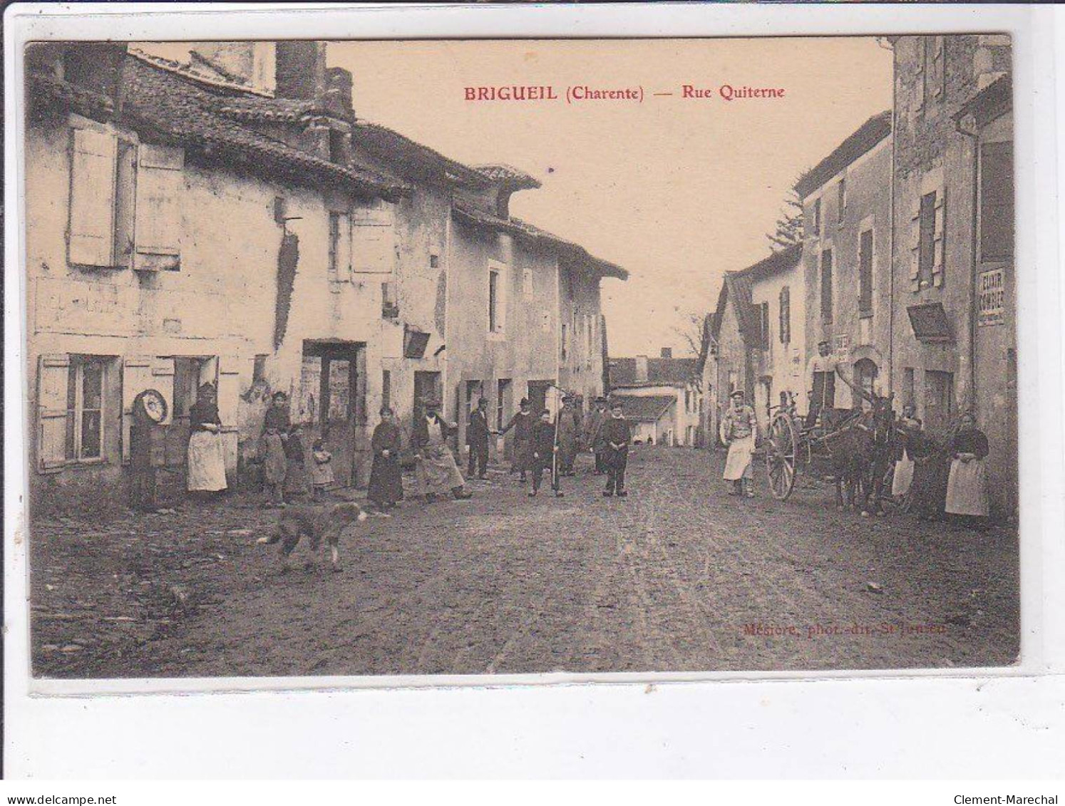 BRIGUEUIL: Rue Quiterne - état - Sonstige & Ohne Zuordnung