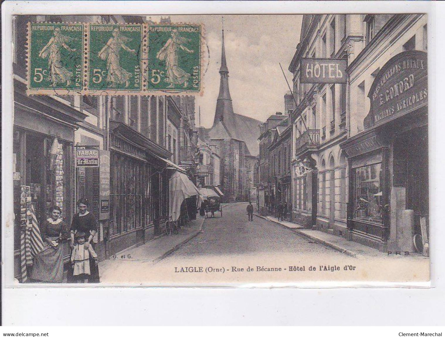 LAIGLE: Rue De Bécanne, Hôtel De L'aigle D'or - état - Sonstige & Ohne Zuordnung