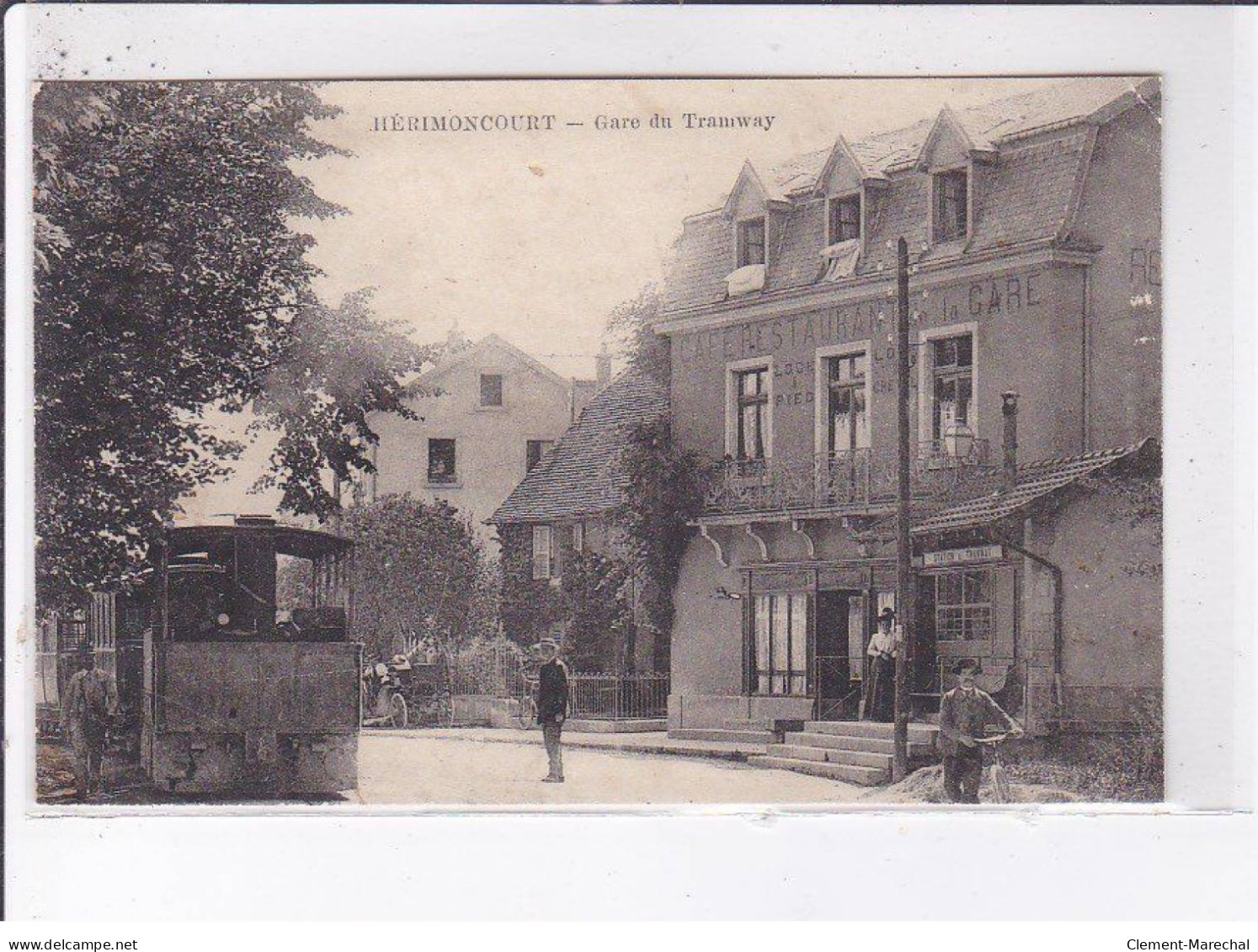 HERIMONCOURT: Gare Du Tramway - état (carte Recoupée) - Other & Unclassified