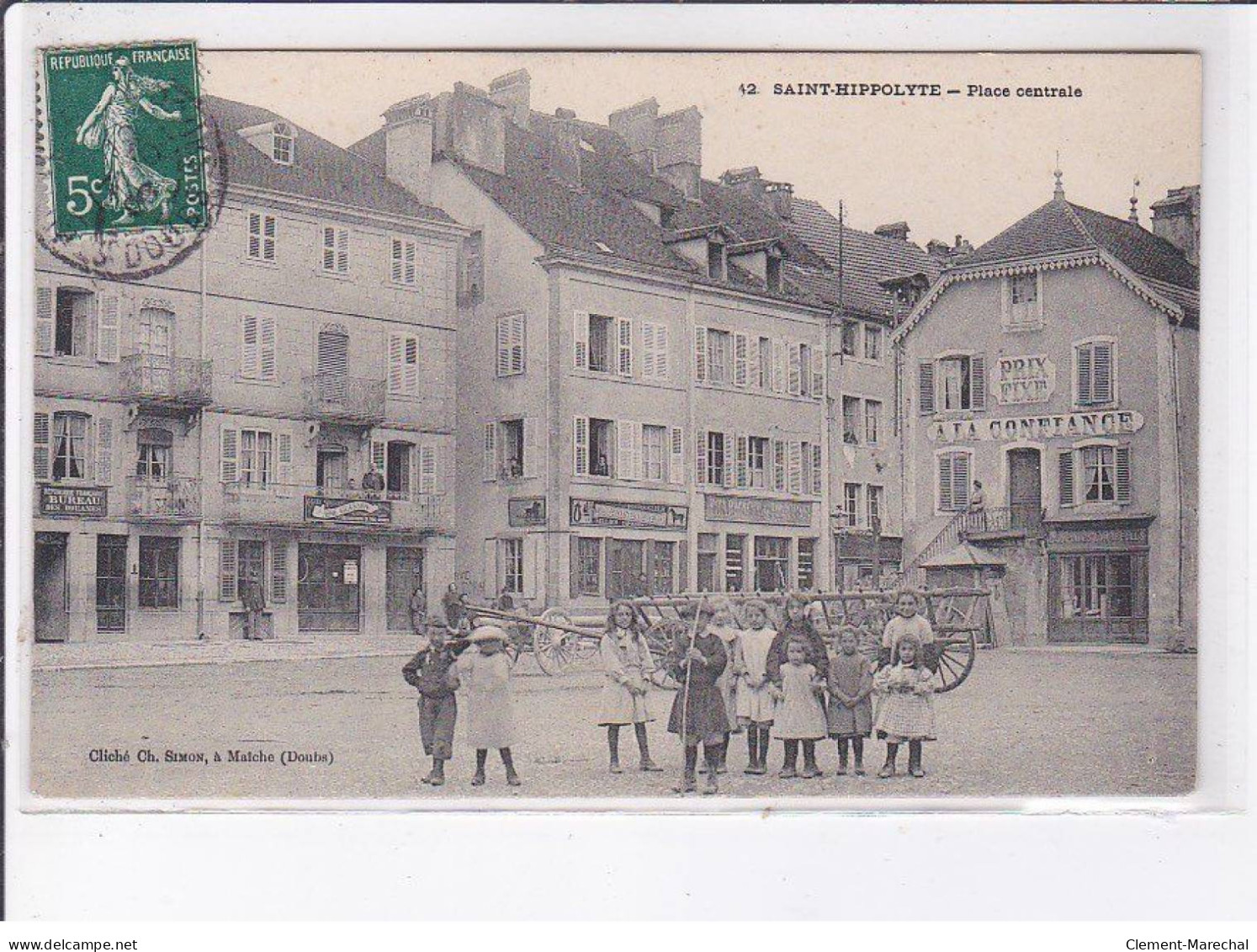 SAINT-HIPPOLYE: Place Centrale - état - Sonstige & Ohne Zuordnung