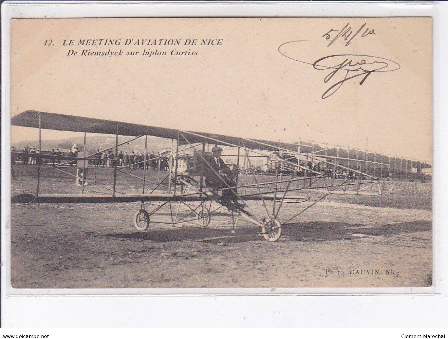 NICE: Le Meeting D'aviation, De Riemsdyck Sur Biplan Curtiss - Très Bon état - Altri & Non Classificati