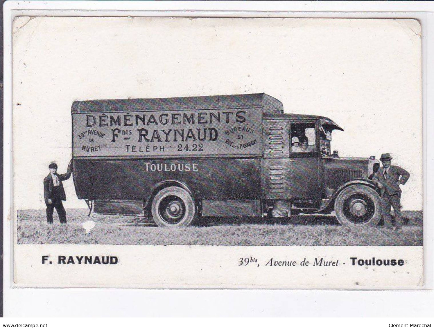 TOULOUSE: F. Raynaud, Déménagement Fois Raynaud, 39bis, Avenue De Muret - état - Toulouse