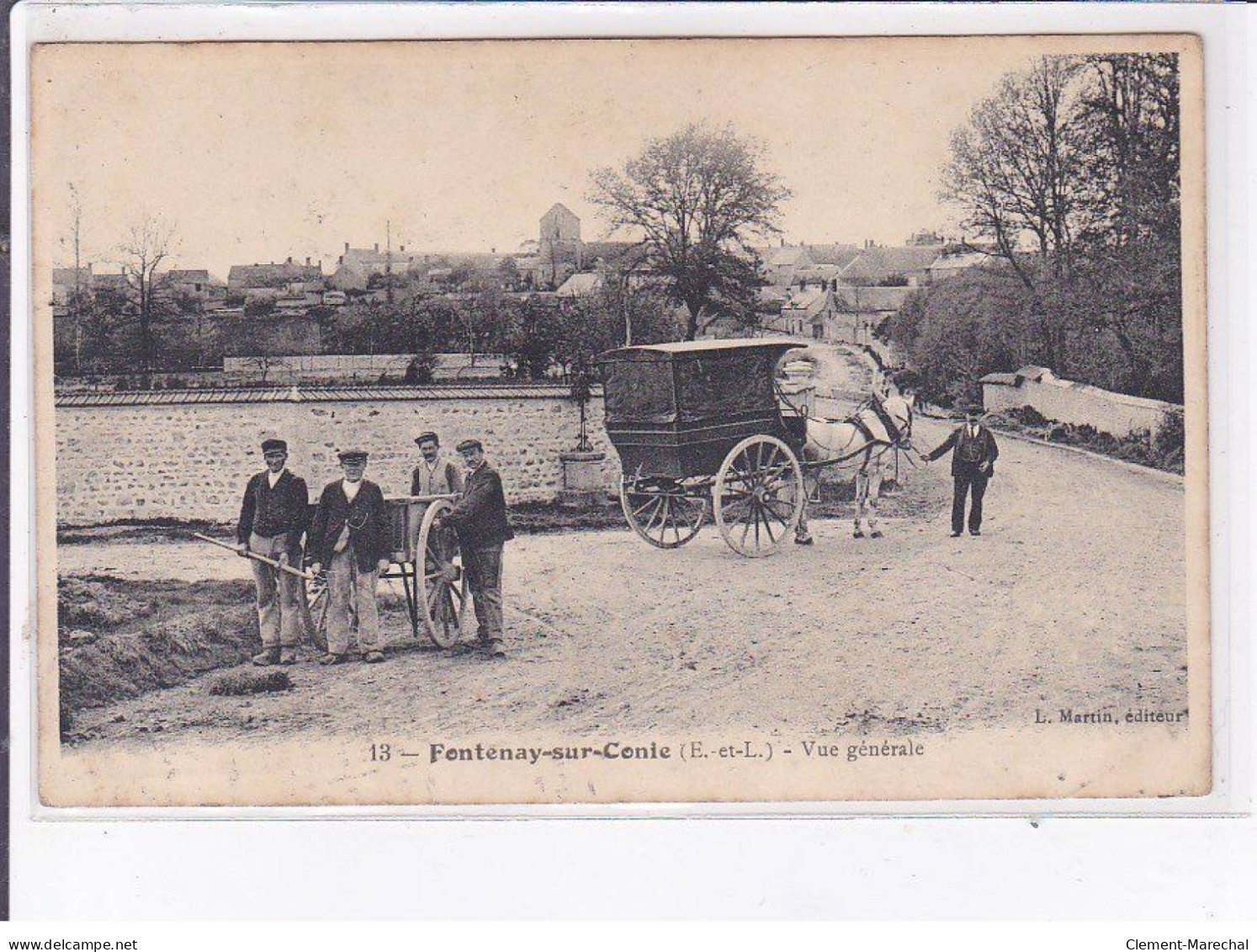 FONTENAY-sur-CONIE: Vue Générale, Attelage - Très Bon état - Sonstige & Ohne Zuordnung