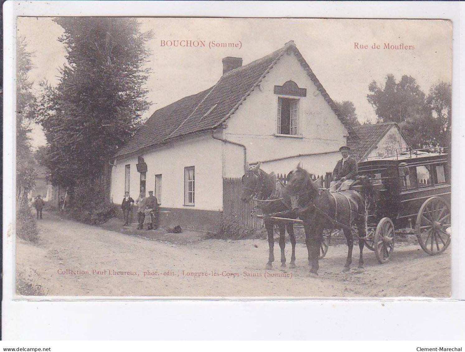 BOUCHON: Rue De Mouflers, Attelage - Très Bon état - Autres & Non Classés