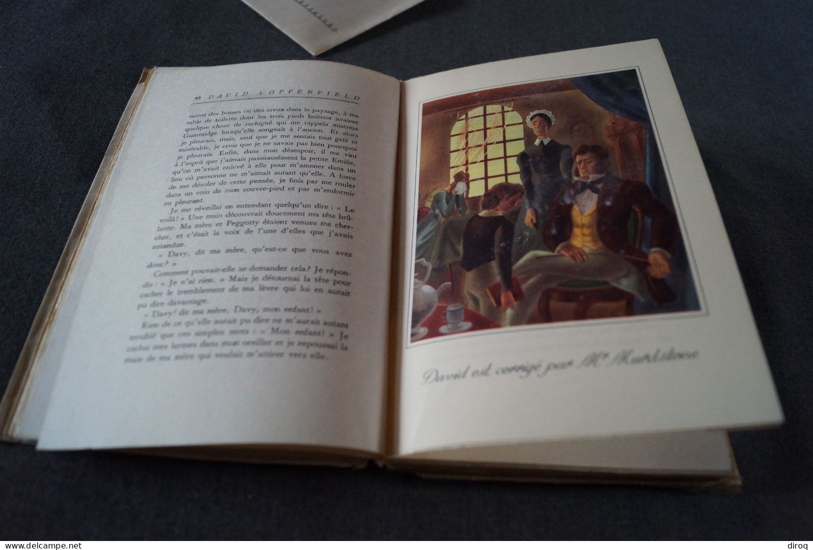 Courrier de la Reine Elisabeth + livre,David Copperfield,1949 offert par la Reine,Documents et cachet de cire,23,5/16 Cm