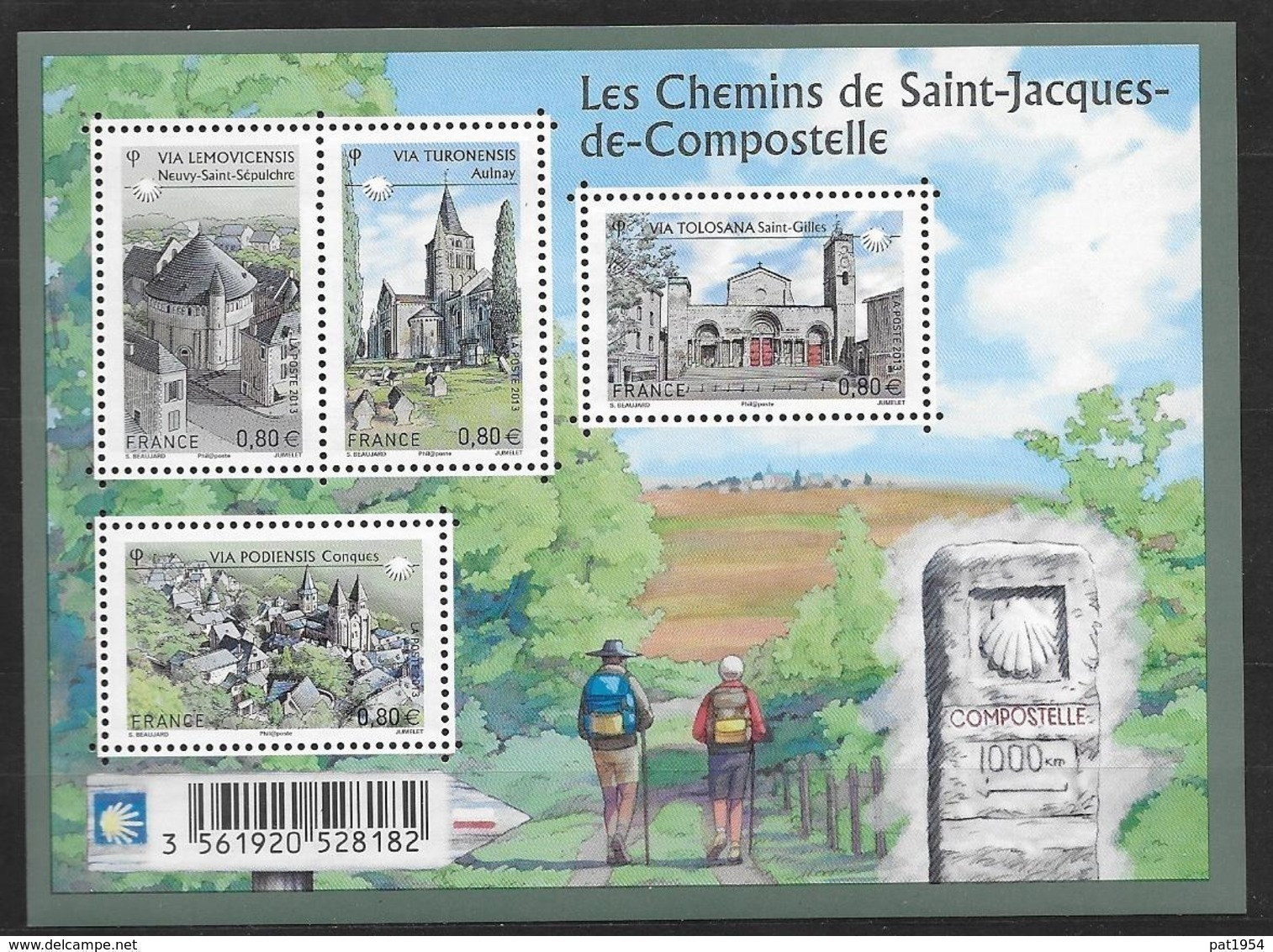 France 2013 Bloc Feuillet N° F4725 Neuf Chemins De St Jacques De Compostelle à La Faciale - Mint/Hinged