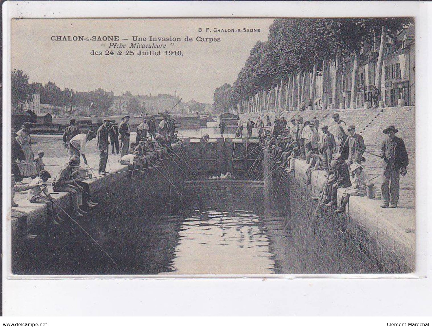 CHALONS-sur-SAONE: Une Invasion De Carpes, "pêche Miraculeuse" 1910 - Très Bon état - Chalon Sur Saone
