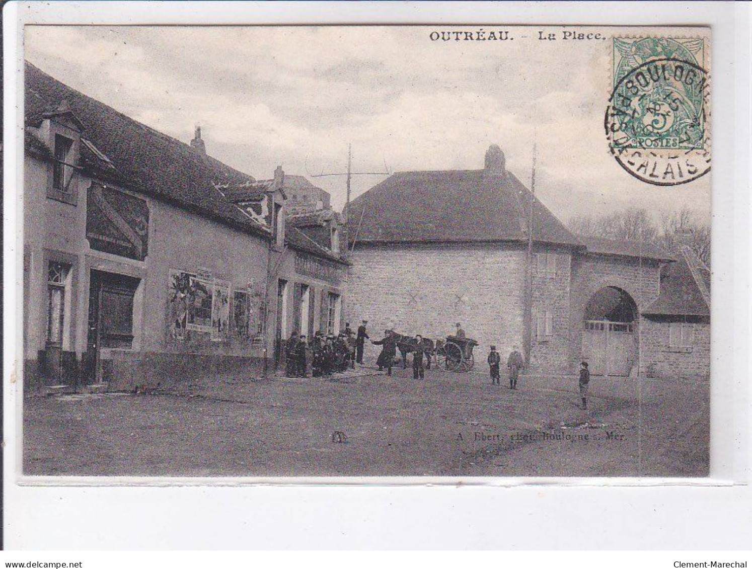 OUTREAU: La Place, Estaminet - Très Bon état - Other & Unclassified