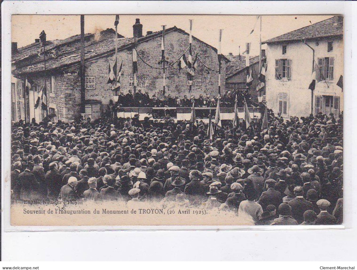 TROYON: Souvenir De L'inauguration Du Monument 1925 - Très Bon état - Altri & Non Classificati