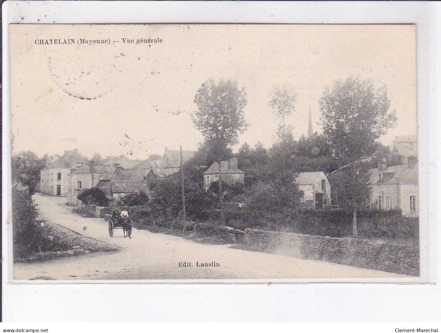 CHATELAIN: Vue Générale, Cachet Perlé - Très Bon état - Andere & Zonder Classificatie