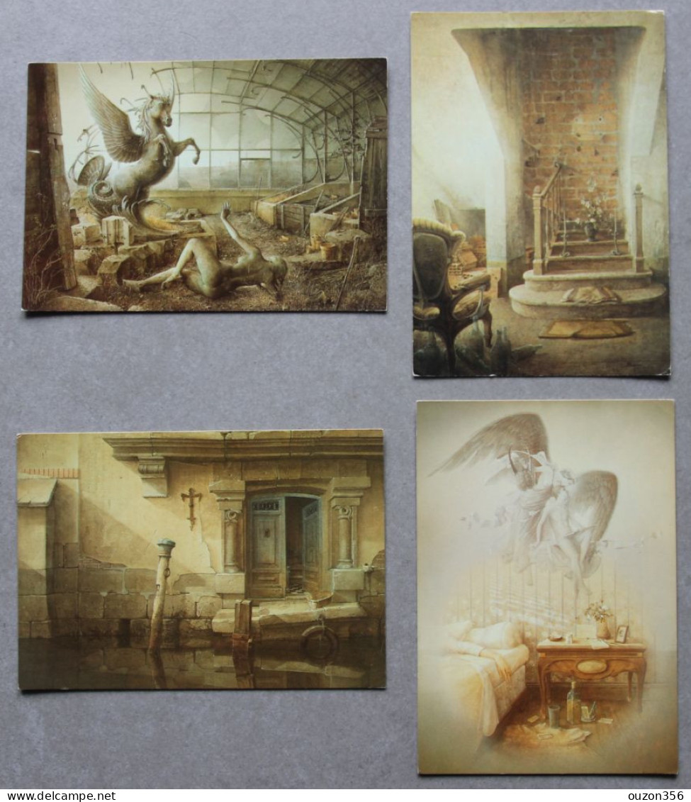 Jean-Marie POUMEYROL (artiste Peintre), Lot De 4 Cartes Postales - Peintures & Tableaux