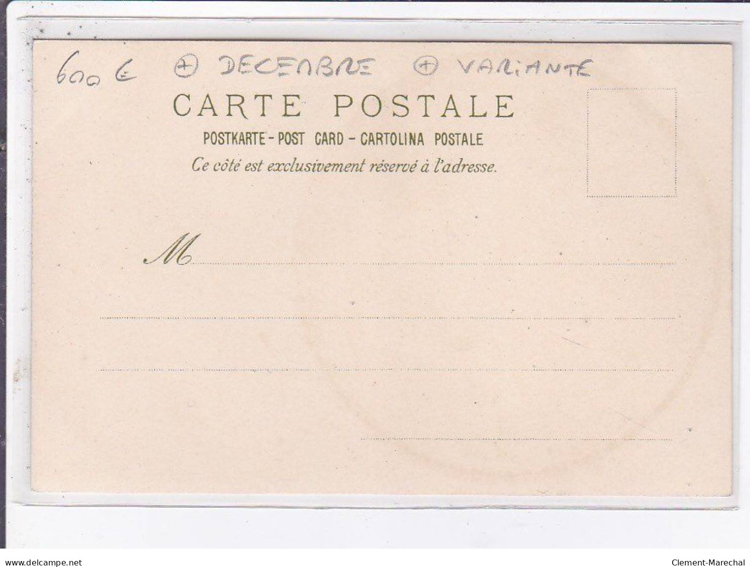 MUCHA Alphonse : Carte Postale Du Mois De Decembre (variante Sans Le Mois !) - Très Bon état - Mucha, Alphonse