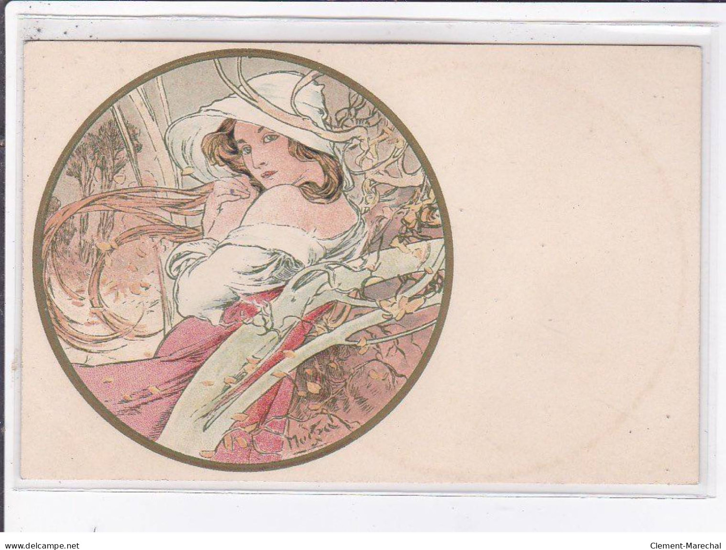 MUCHA Alphonse : Carte Postale Du Mois De Novembre (variante Sans Le Mois !) - Très Bon état - Mucha, Alphonse