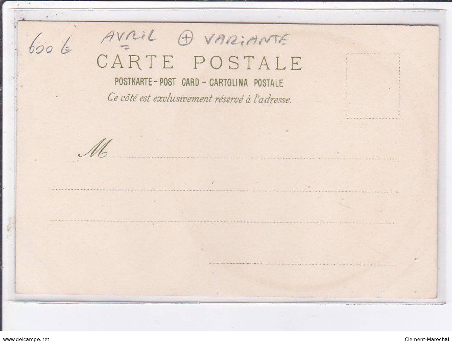 MUCHA Alphonse : Carte Postale Du Mois D'Avril (variante Sans Le Mois !) - Très Bon état - Mucha, Alphonse