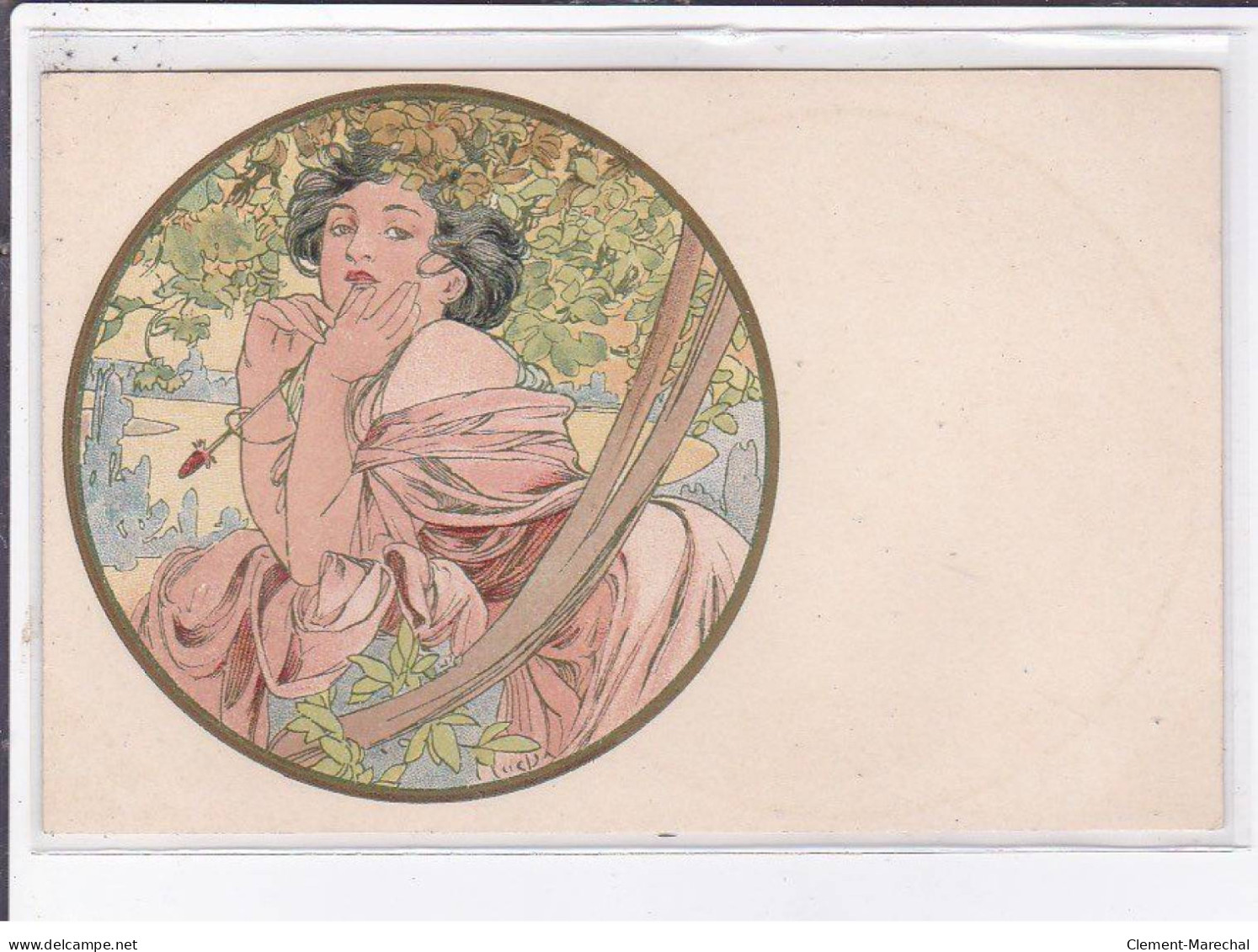 MUCHA Alphonse : Carte Postale Du Mois De Juillet (variante Sans Le Mois !) - Très Bon état - Mucha, Alphonse